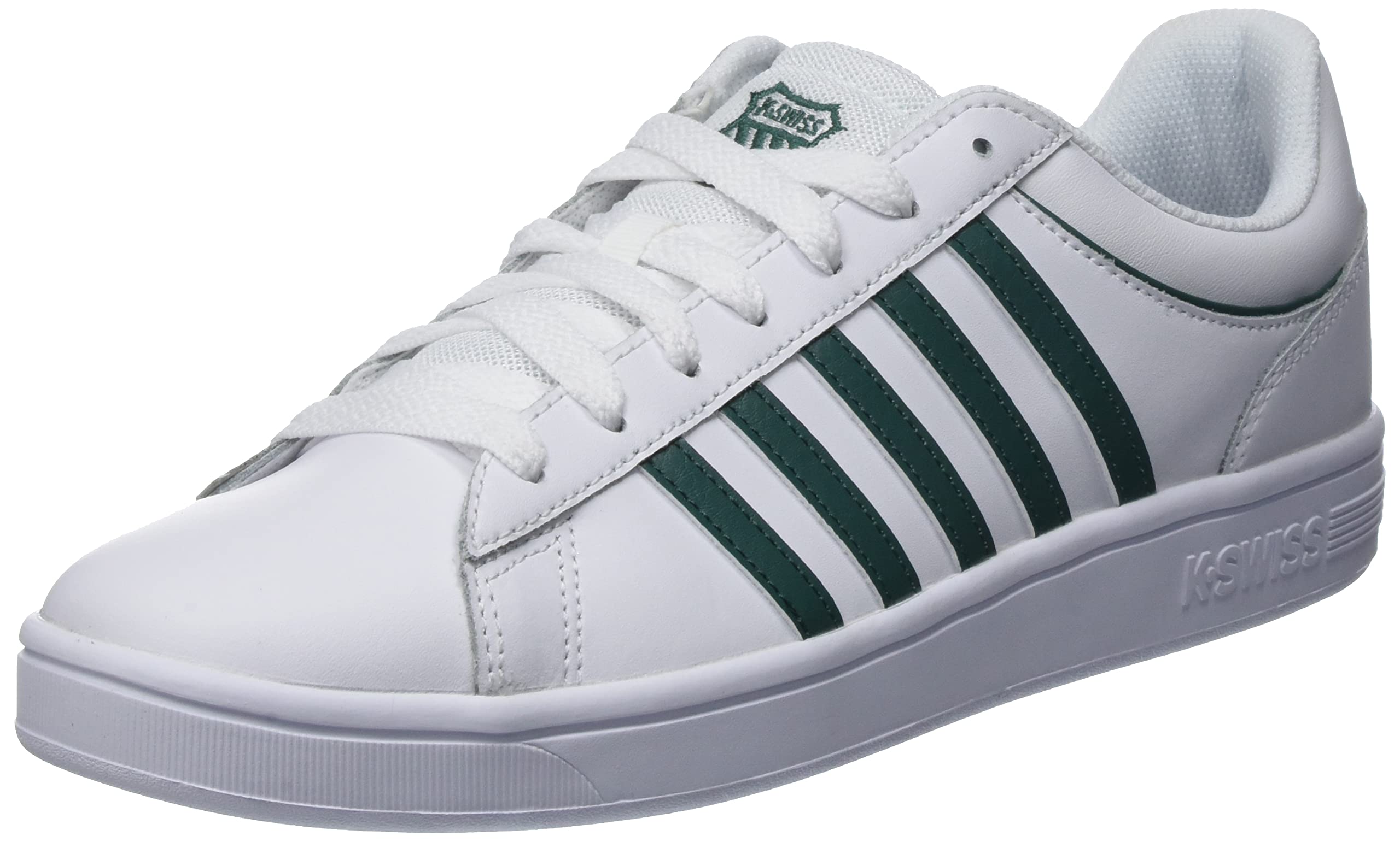 K-Swiss Men's Court Winston Sneaker, White/Posy Green, 10 UK