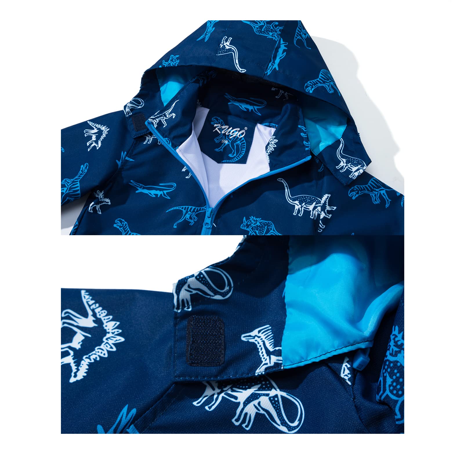 Kinder Regenjacke Jungen Dinosaurier Sommerjacke Wasserdicht Jacke mit Kapuze