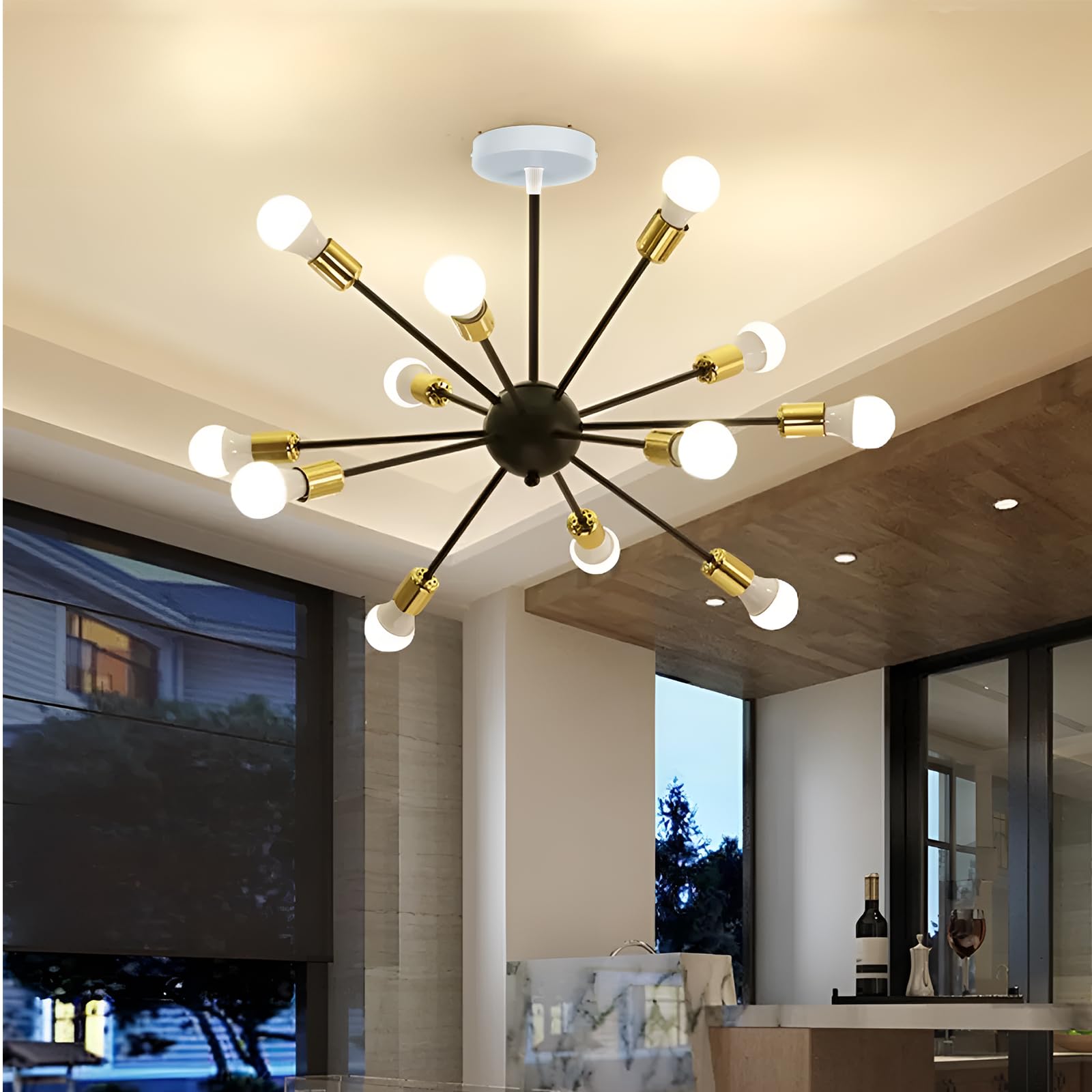 5 Pezzi Rosone per lampadario da soffitto, 100 X 18mm Rosone da soffitto | lampada a baldacchino per soggiorno, corridoio, lampadario da cucina che nasconde il filo