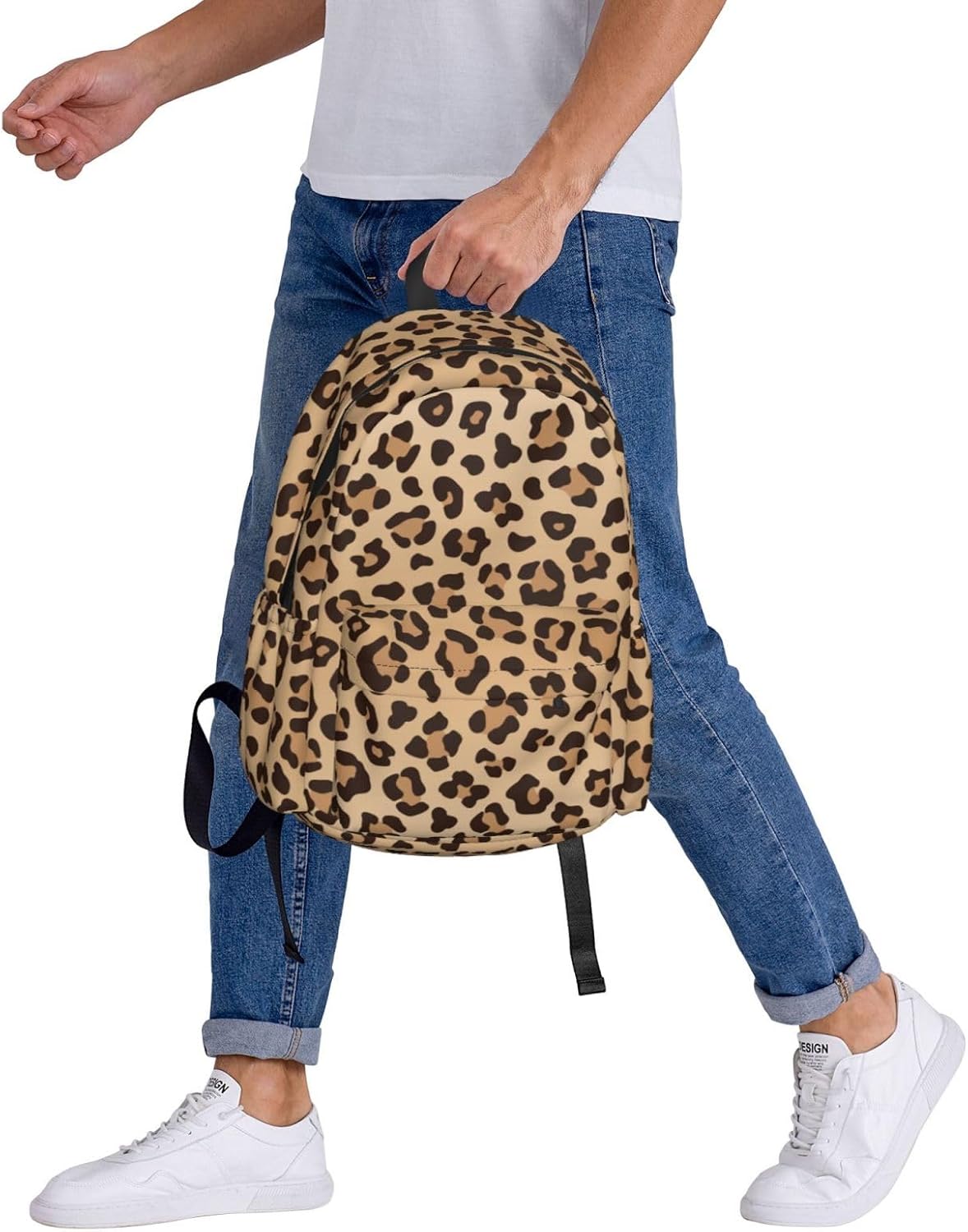 Leopard Print Laptop Backpack For Men Women, Lightweight Daypack Cheetah Animal Skin Bookbag For Daily Commutes Business Travel Hiking - Image 7