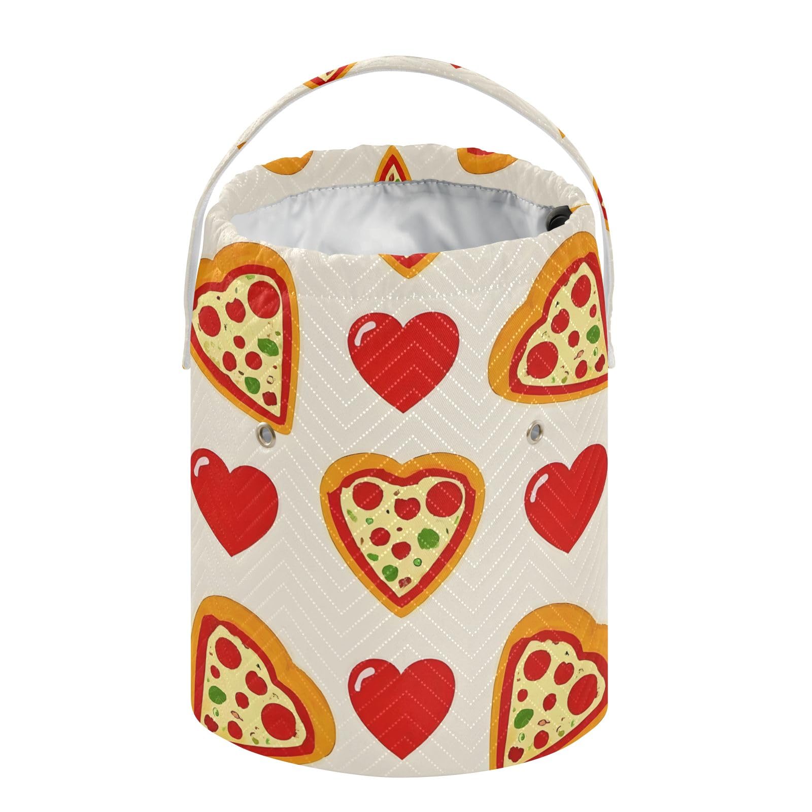 Yarn Storage Bag Small Crochet Bag Knitting Bag Organizer Heart Pizza Yarn Bags for Crocheting Basket