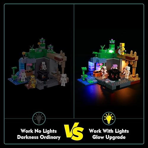 Miniatura 5 de VONADO Kit de luz LED compatible con Lego 21189 Skeleton Dungeon, luces decorativas de bricolaje para bloques de construcción Lego