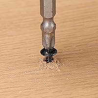 Vista 7 de Tornillo de madera de cabeza de cerradura de 1 x 4, 100 piezas, tornillo Phillips de acero inoxidable 18-8 (304) de autorroscado rápido con óxido