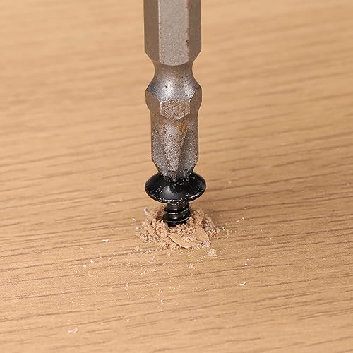 Miniatura 7 de SG TZH - Tornillo de madera #4 x 34 pulgadas, 100 piezas de cabeza de truss Phillips 18-8 (304), tornillos autorroscantes rápidos, óxido negro