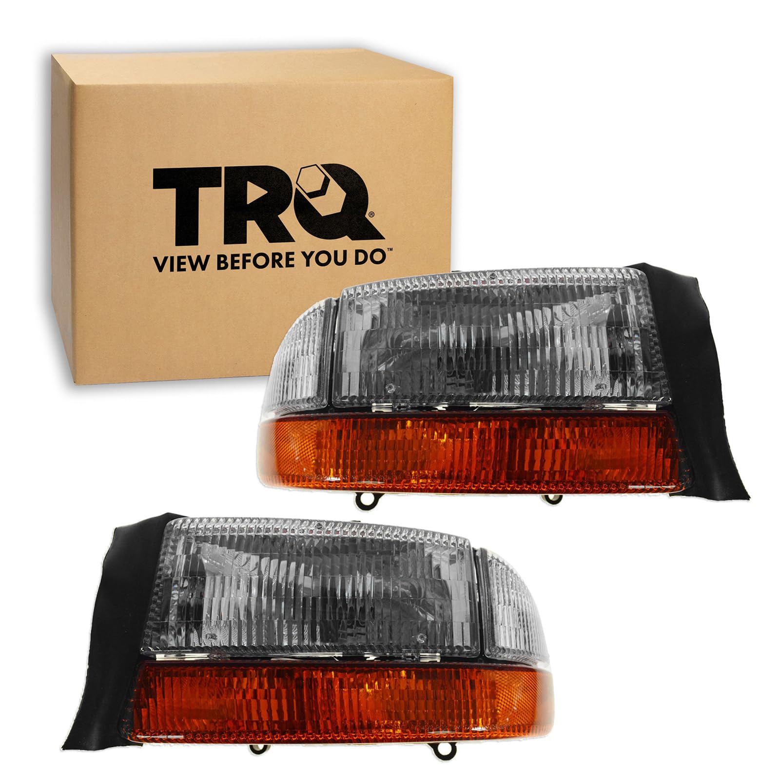 TRQ Headlight Assembly Set Driver & Passenger Side FO2502153 FO2503153 Compatible with 97-07 Ford — view 84