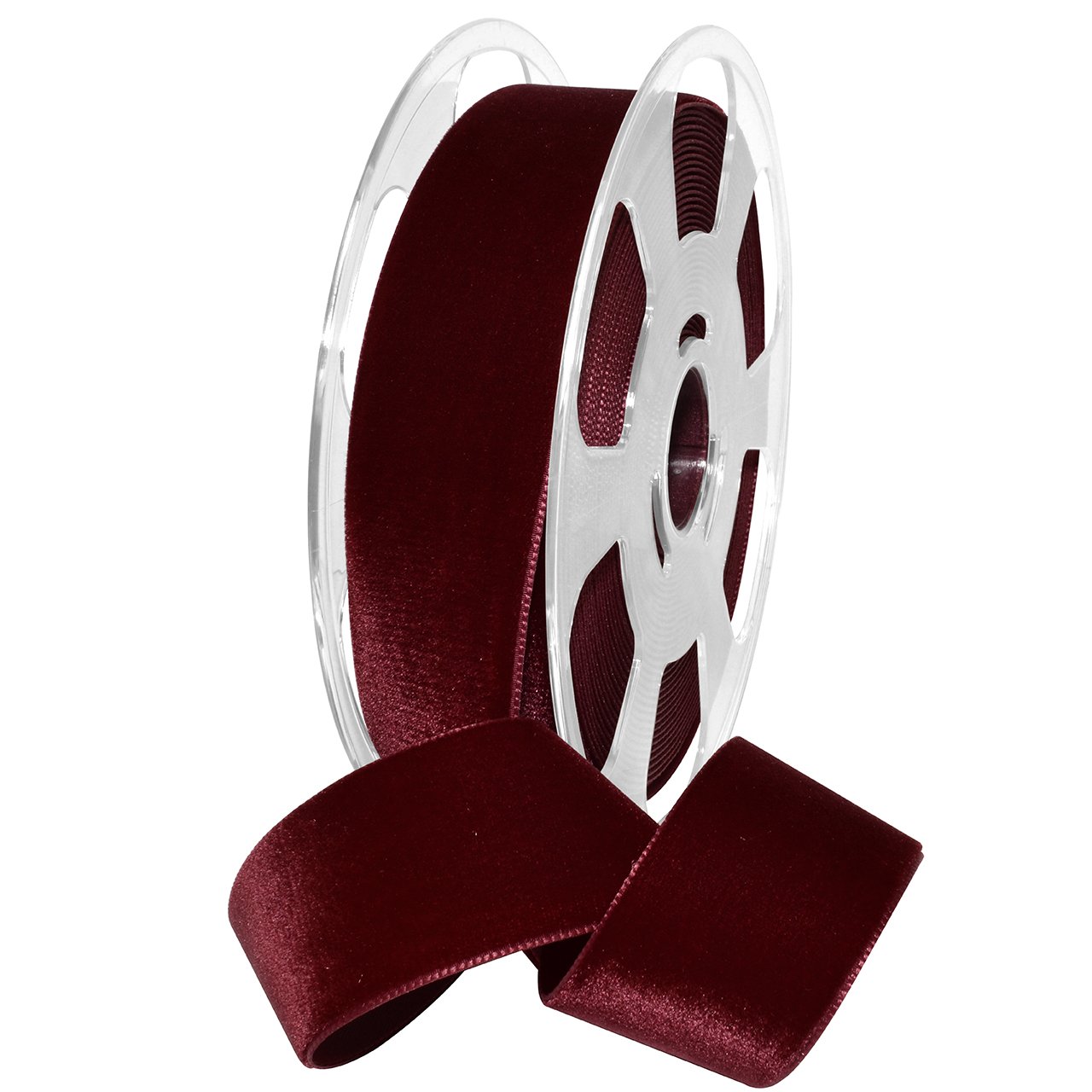 Morex Nastro di Velluto Nylvalour, Merlot, 3,8 cm x 9,1 m