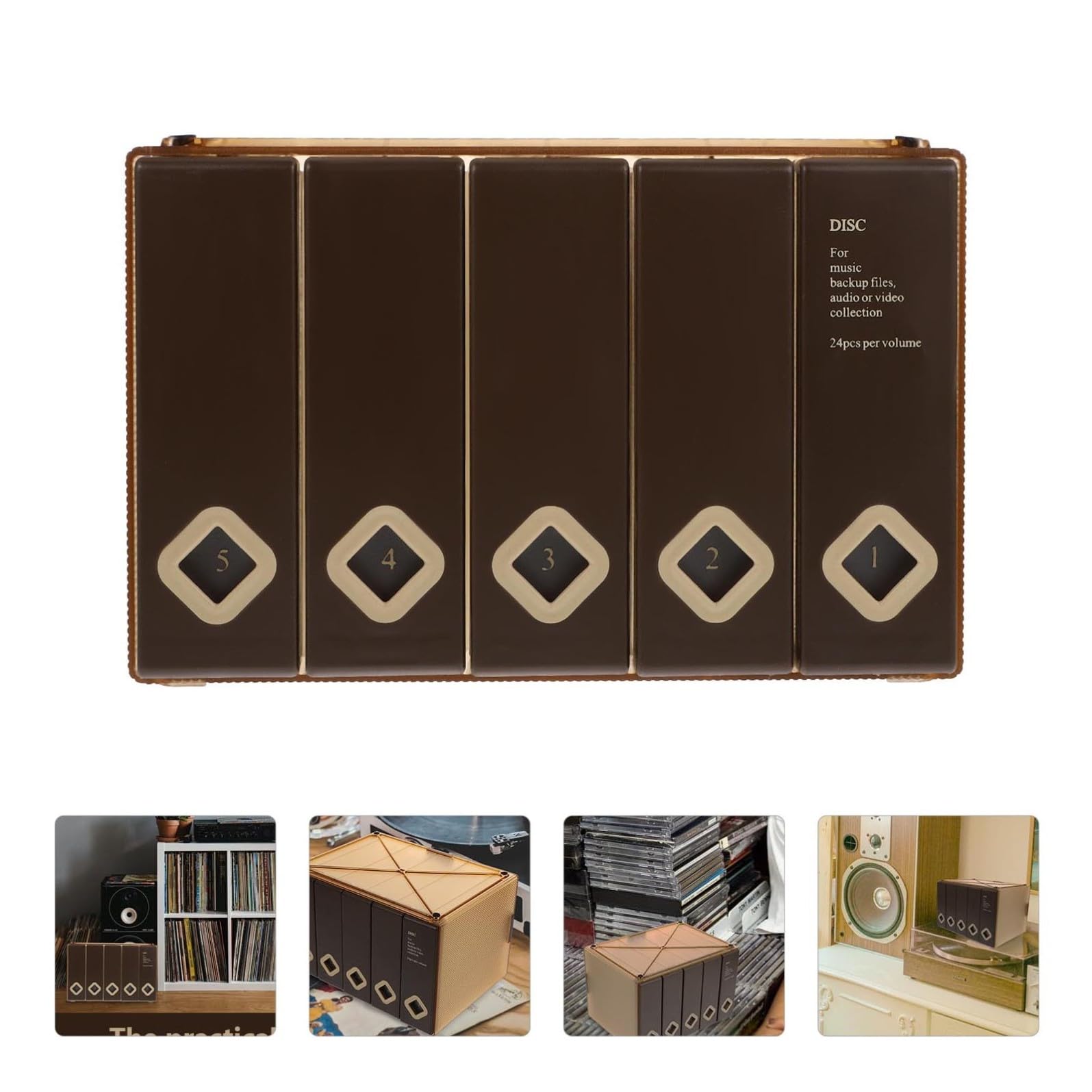 Beaupretty Custodia Portatile per CD Grande Capacità Tasche Doppie in Plastica e Tessuto Non Tessuto, per Organizzare Fino in Casa o Viaggio