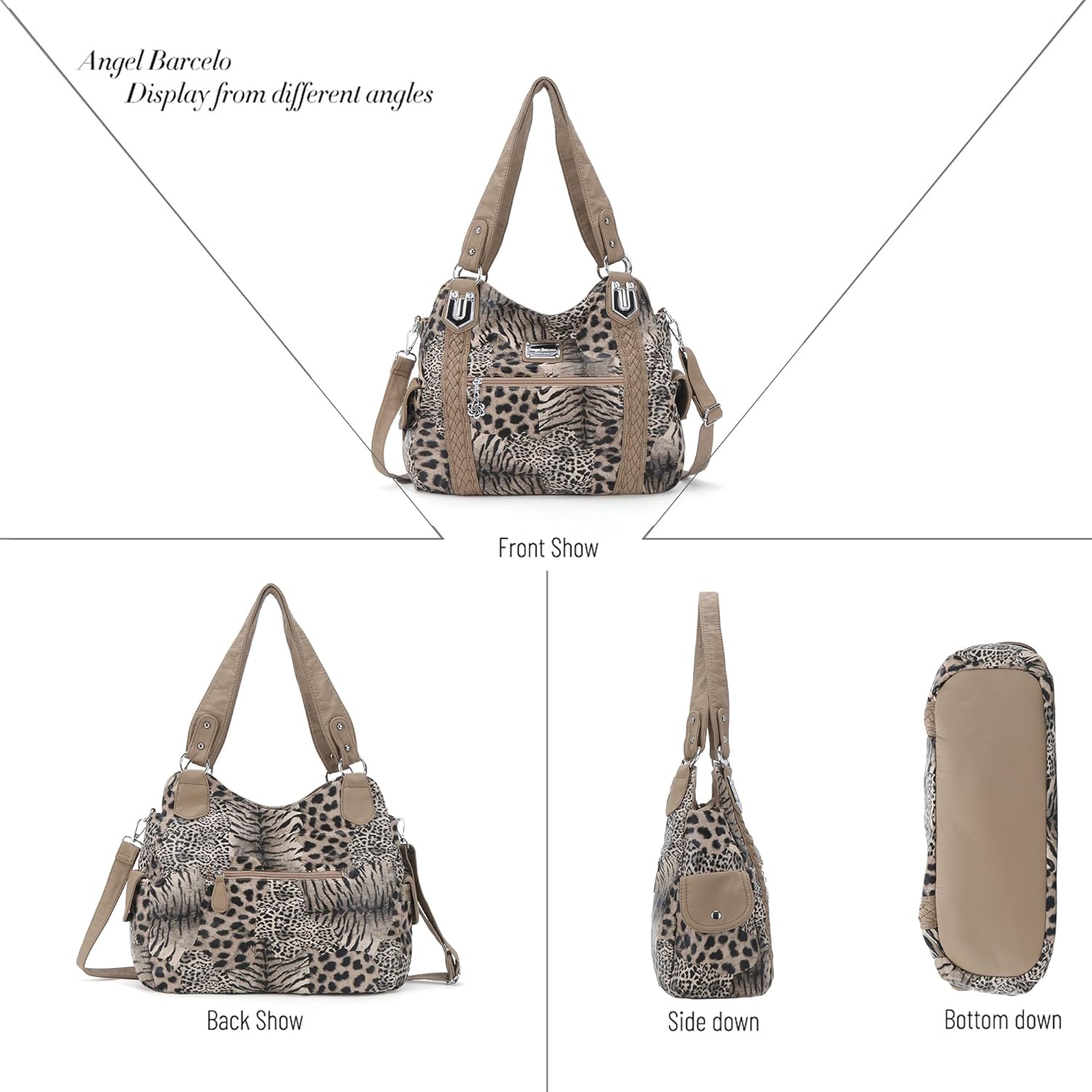 Angel Barcelo Purses for Women Soft PU Leather Shoulder Bag Crossbody Purse and Handbags - Image 3