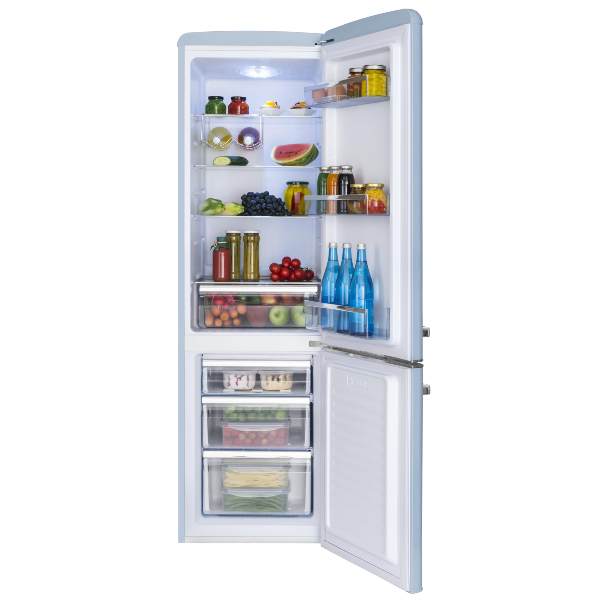 Amica Retro Kühl-Gefrierkombination 244L 181 x 55 x 61,5cm KGCR 387 100 L
