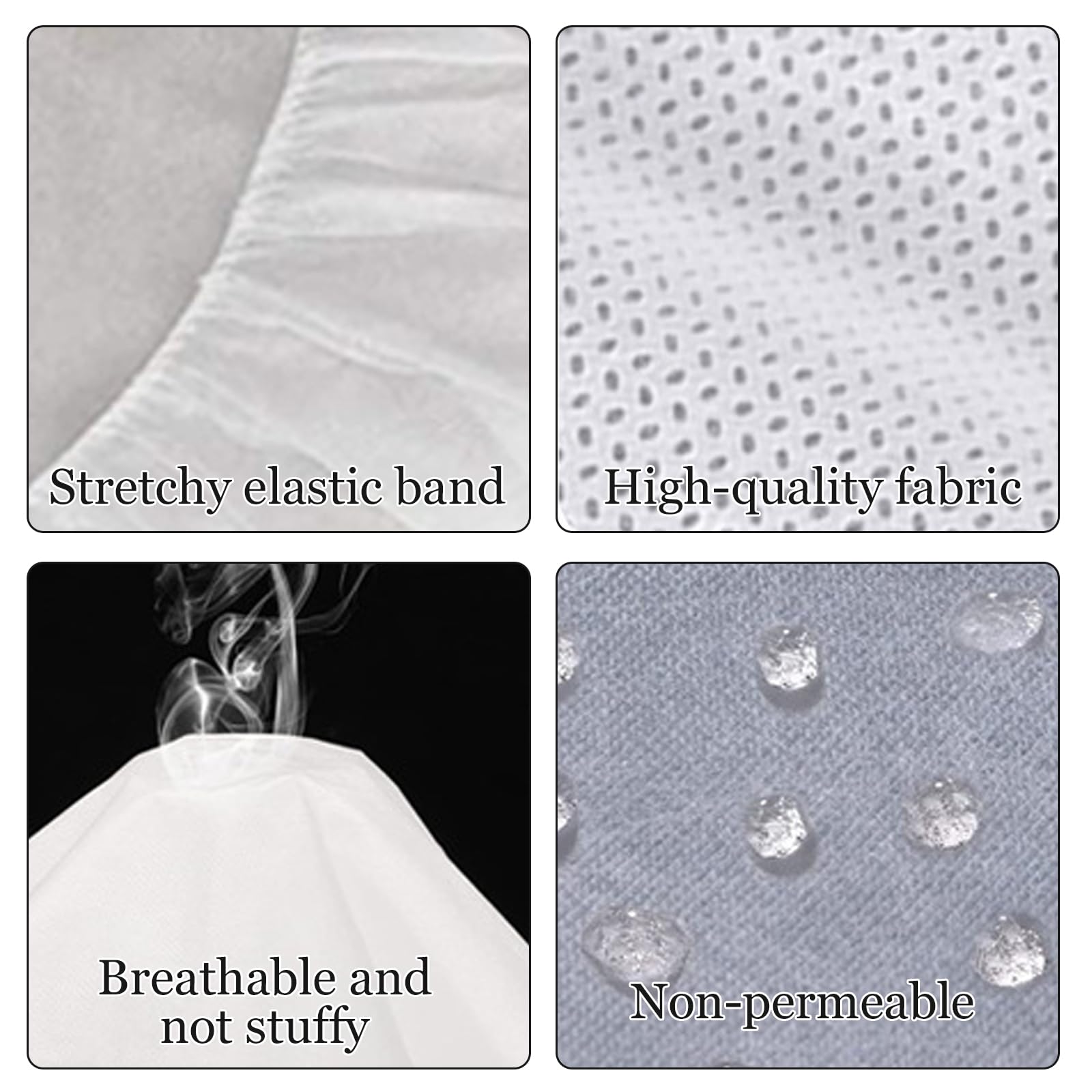 Lot de 30 draps-housses jetables 90 x 215 cm, pour table de massage, en tissu non tissé, doux pour la peau, fixation élastique, pour spa, massage, cosmétiques