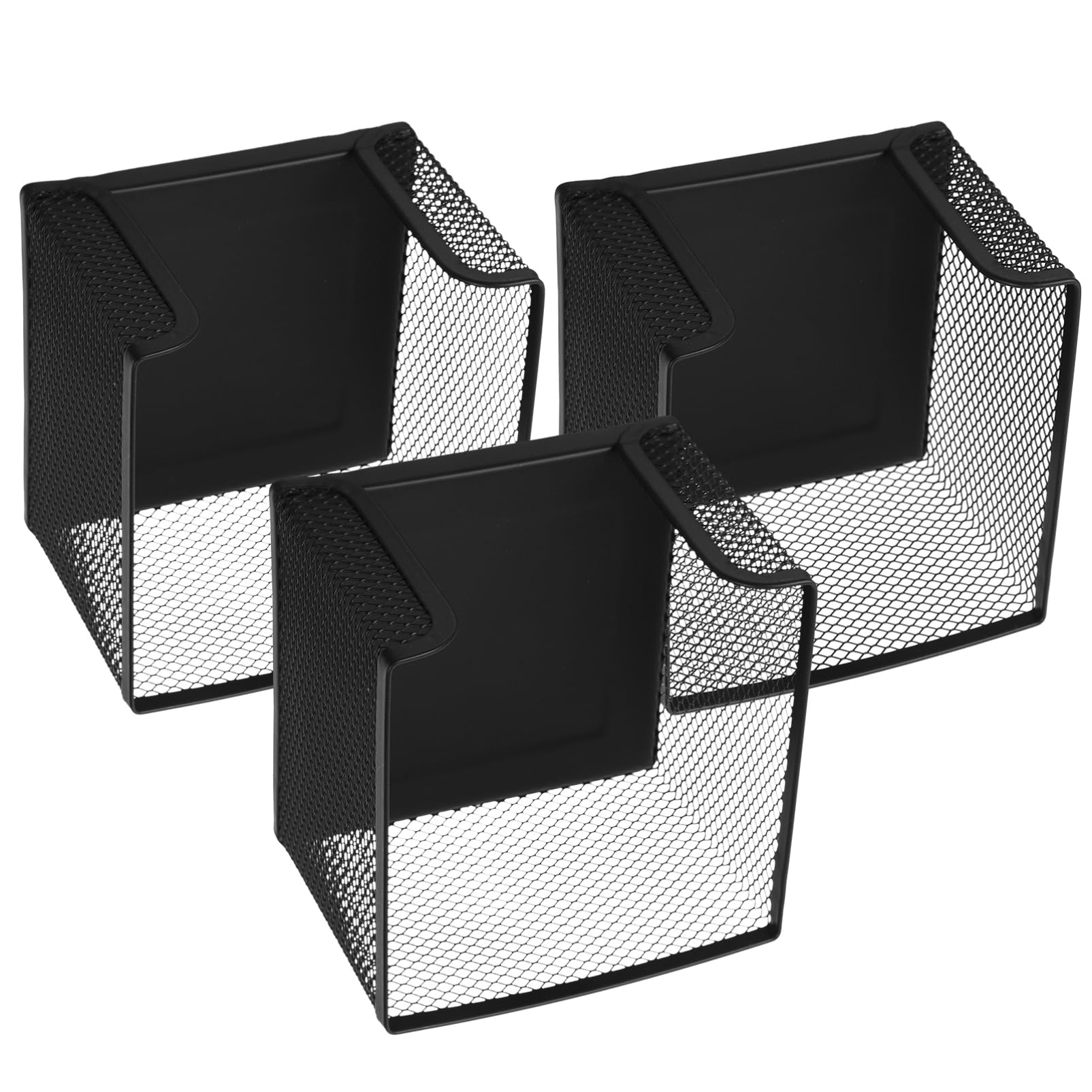 NUOBESTY 5 Set Di Nota Porta Appunti in Carta Da Scrivania Custodia Per Blocco Note Portacarte Per Appunti Porta Promemoria in Rete Portablocco Ferro Da Stiro Black 3 Pezzi * 5