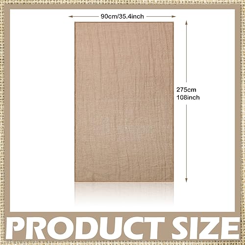 Miniatura 2 de Camino de mesa de Navidad de 35 x 108 pulgadas, accesorios de decoración de belén, camino de mesa de algodón y lino, camino de mesa de gasa rústica