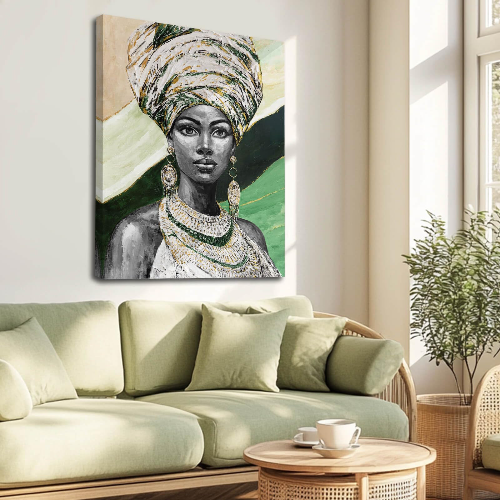 Ocevarin Black Woman Portrait Wall Art Modern Art Prints