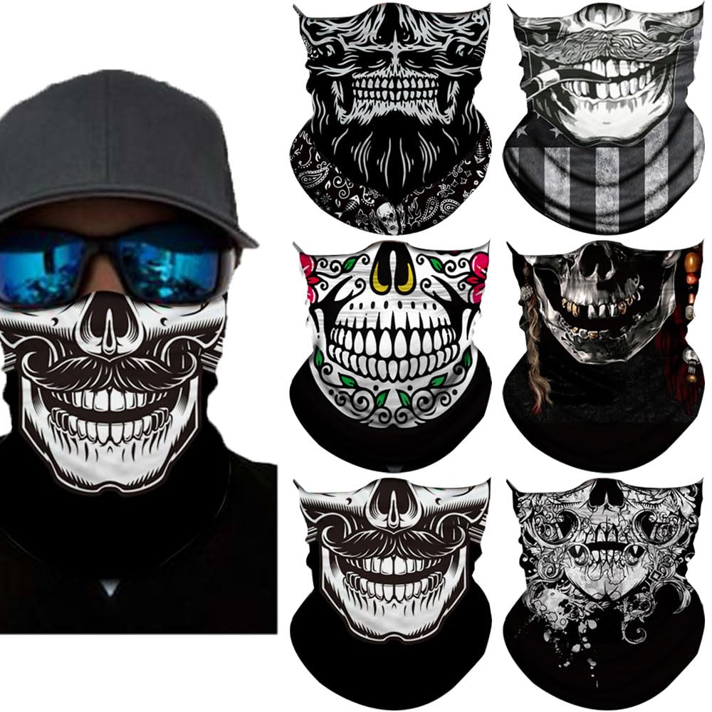 Neck Gaiter Mask,Bandana Gator Face Cover Mask Sun UV Protection,Neck Warmer Balaclava,Tube Face Scarf,Headband for Outdoor