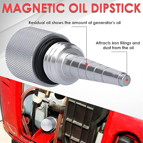 Miniatura 4 de Compatible con Honda EU1000i EU2000i EU3000i Handi Generador Handi Embudo de cambio de aceite sin desorden y kit completo de varilla magnética de