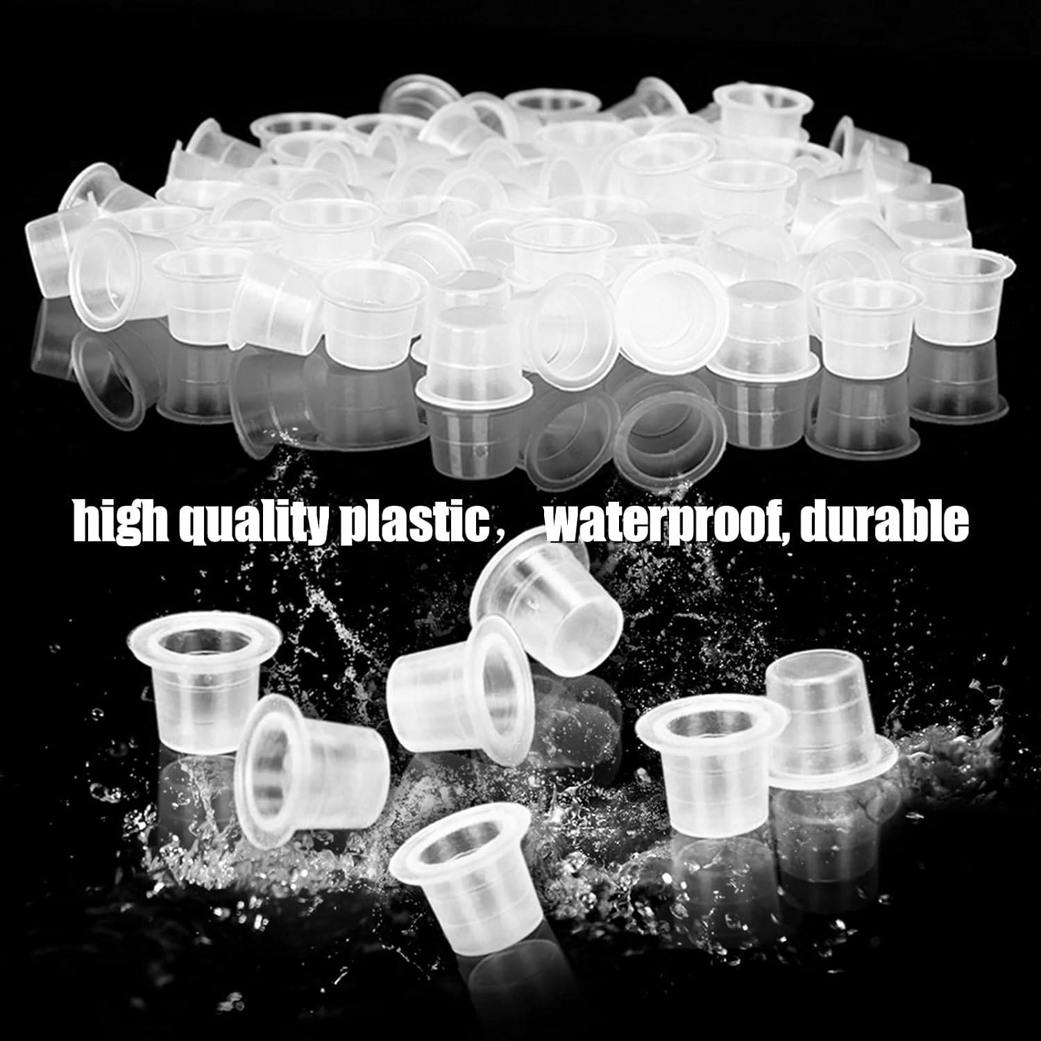 Ink Caps - 1000Pcs Small Tattoo Ink Cups 8MM Ink Caps Pigment Cups Disposable Cups for Tattoo Ink Supplies