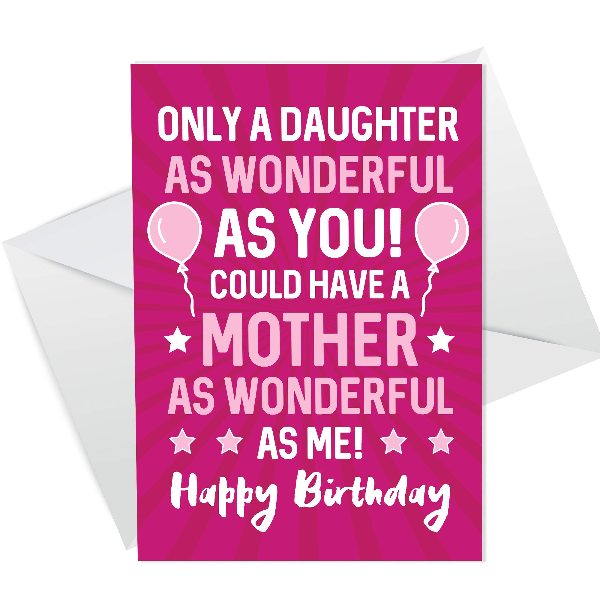 RED OCEAN Funny Birthday Card For Daughter Humour Novelty Birthday Card From Mum