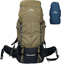 TRAWOC ARMOR PRO 60L Internal Fiber Frame Travel Backpack for Hiking Trekking Bag Camping Rucksack for Men & Women with Rain Cover Shoe Compartment HK013
