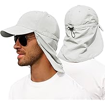 Sombreros de Sol con solapa de Cuello para Hombres Mujeres UPF 50+ Impermeable Gorra de B&eacute;isbol Ajustable Transpirable Sombrero de Pesca de Senderismo al Aire Libre
