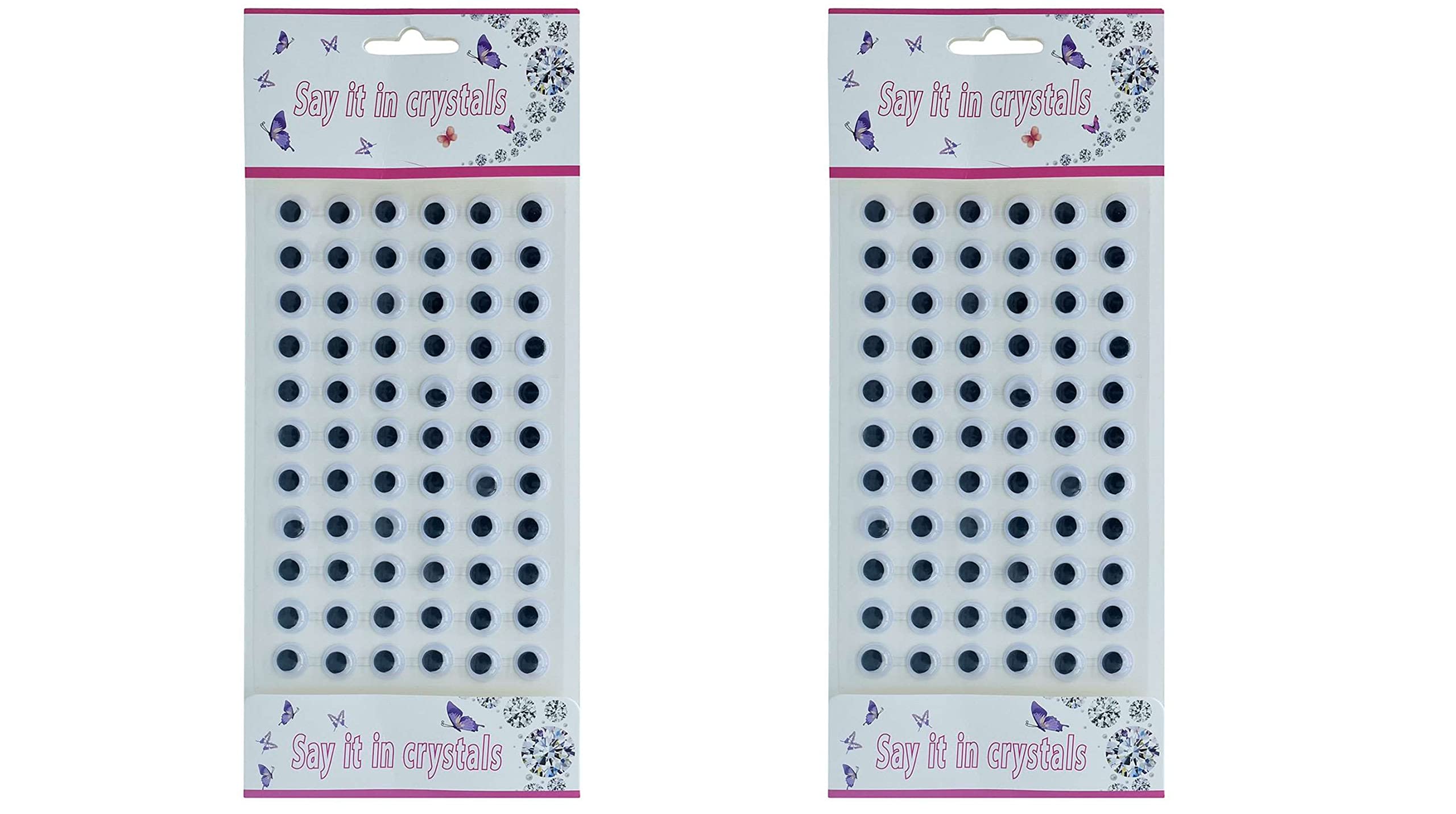 KRAFTMASTERS�2 Sheets(100PCS) Crafts Sticker Googly Eye 10MM White Colour(1 SHEET/50PCS)-image-28