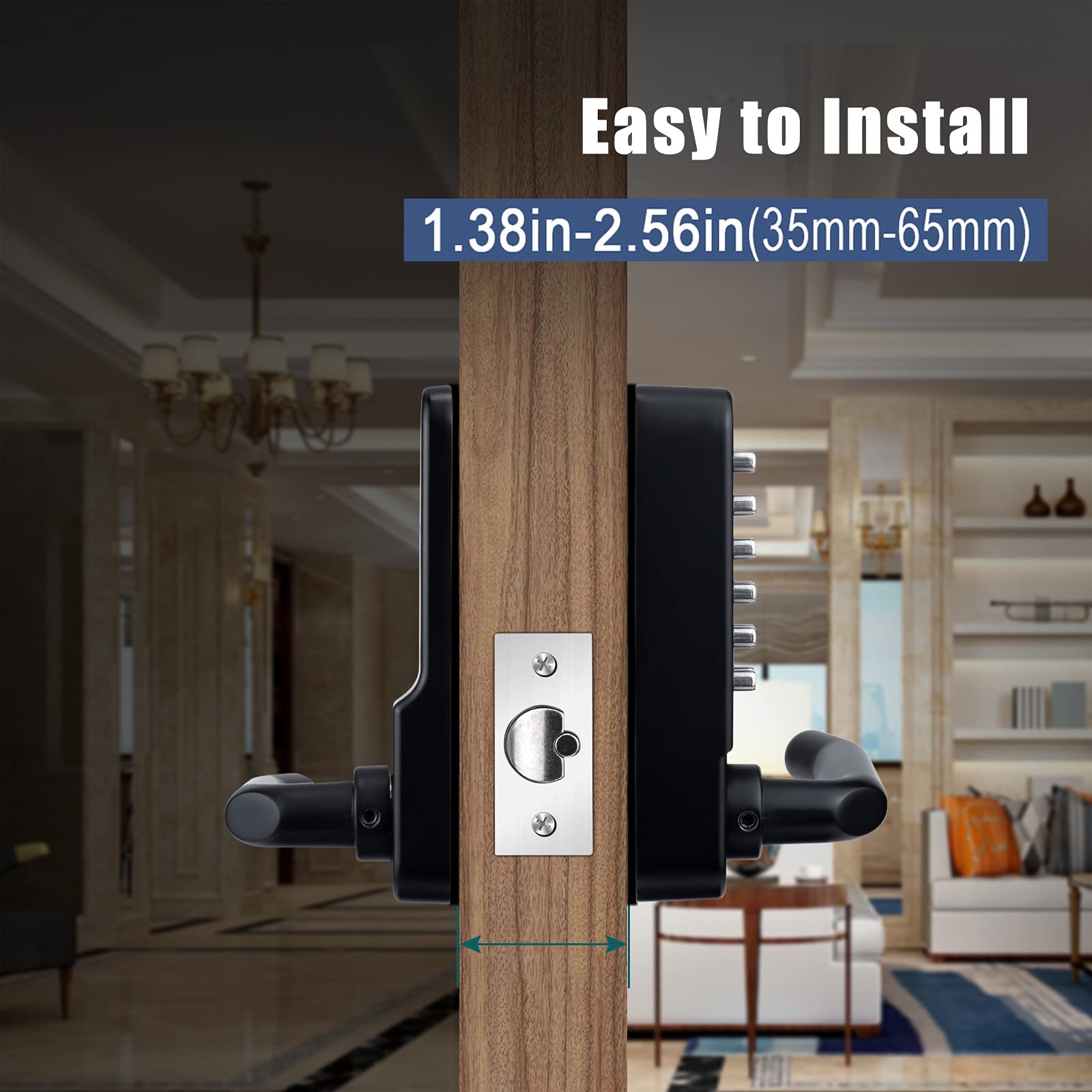 Buy 100 Mechanical Keyless Entry Door Lock with Keypad Door Knob