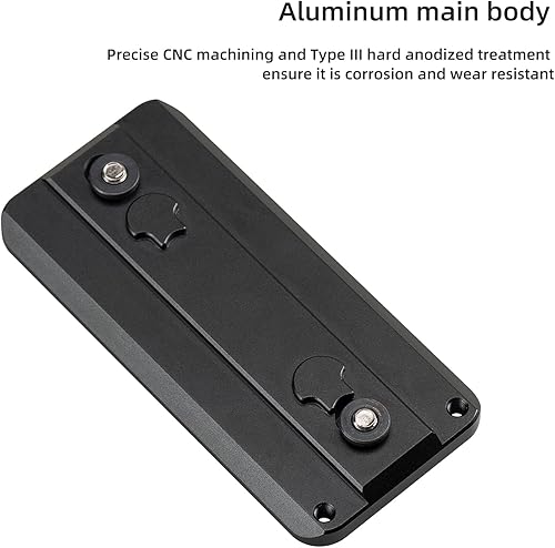 Miniatura 2 de FANAUE Keymod Rail Soporte adaptador de placa de trípode con tornillos de parada de seguridad, para cabeza esférica de trípode, compatible con Arca