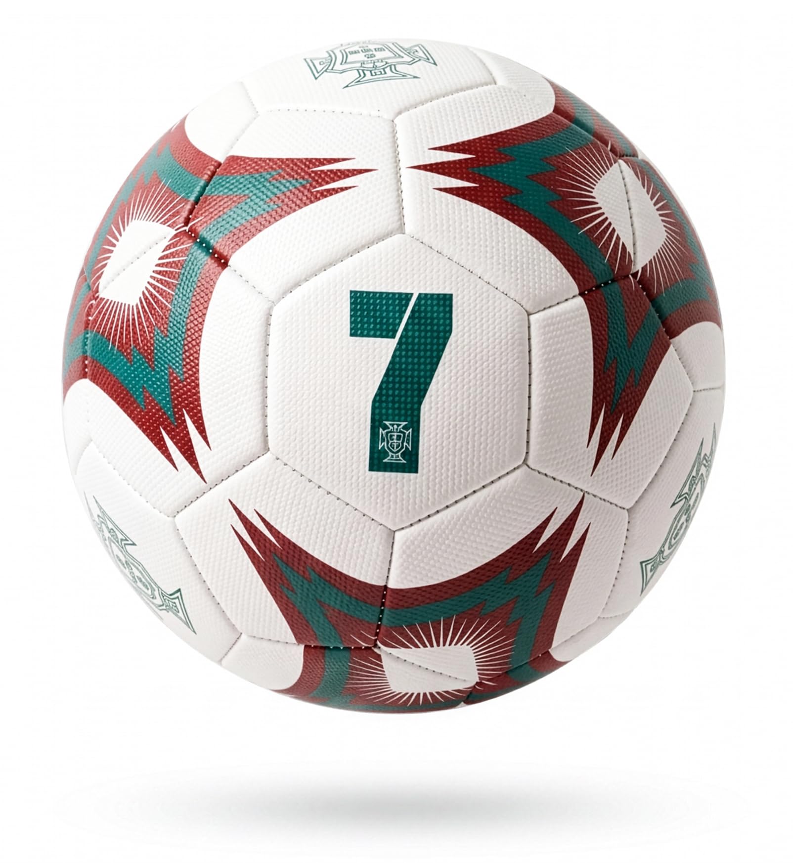 Icon Sports Balón de fútbol oficial de Portugal, color rojo o blanco, con escudo de la selección nacional, tamaños 5, 4 y 2