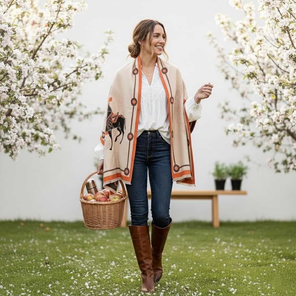 Soft Silky Pashmina Shawl Wrap for Women,Warm Winter Scarf,Blanket Shawl for Wedding,Travel,Evening Dress & Gifts - Image 6