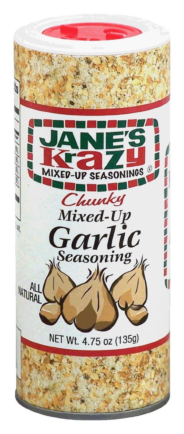 Jane's Krazy Chunky MixedUp Garlic Seasoning, 4.75 Ounce
