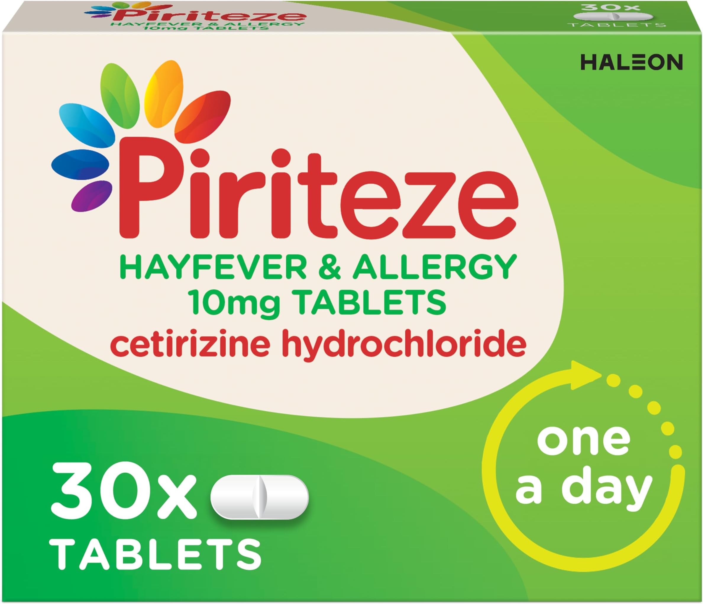 Hayfever & Allergy Antihistamine Tablets, Allergy Relief, Cetirizine, 30s