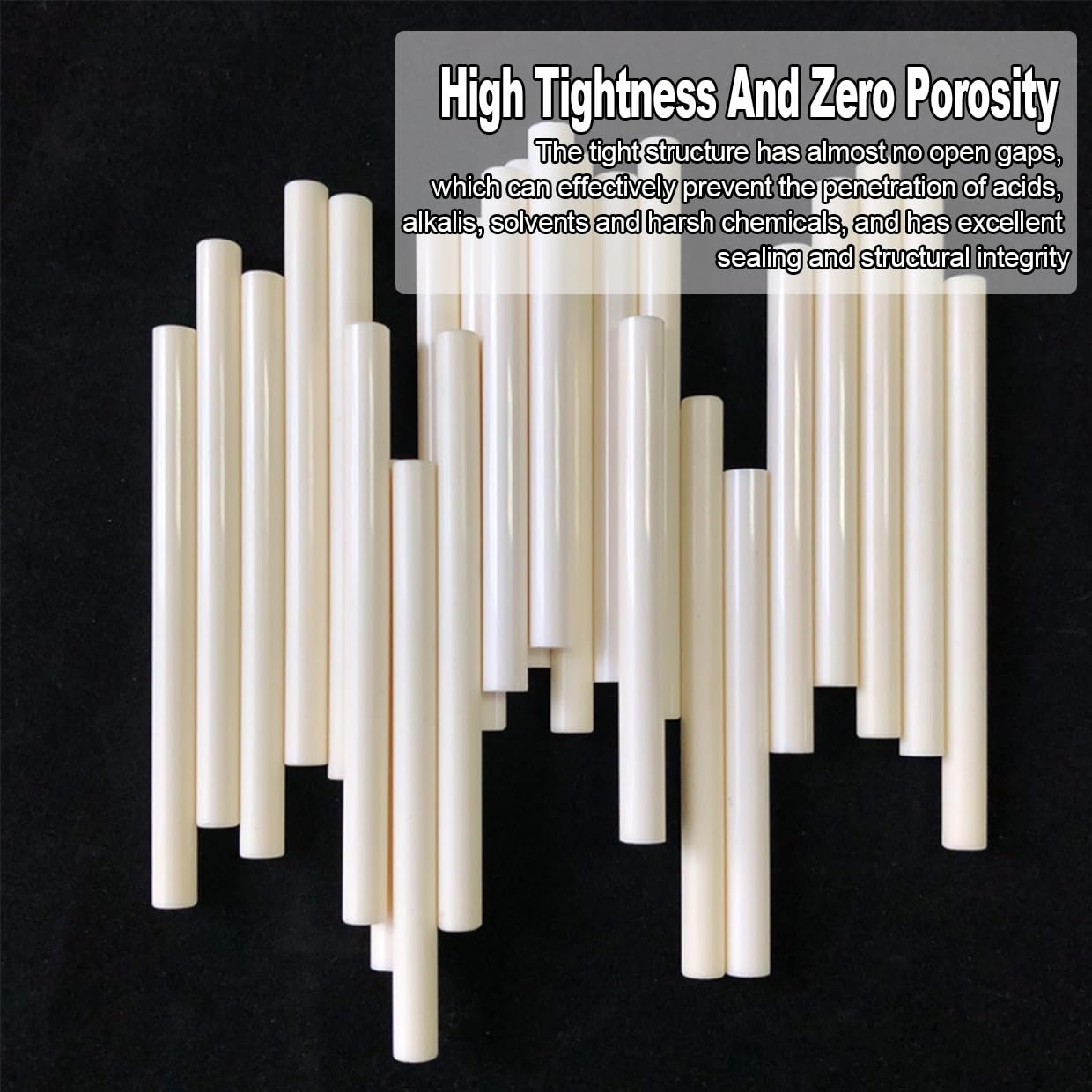 Barre di Isolamento in Ceramica di Zirconia, Specchio, Resistenti all'Usura e Alte Temperature, Lunghezza 10cm, Diametro 3mm