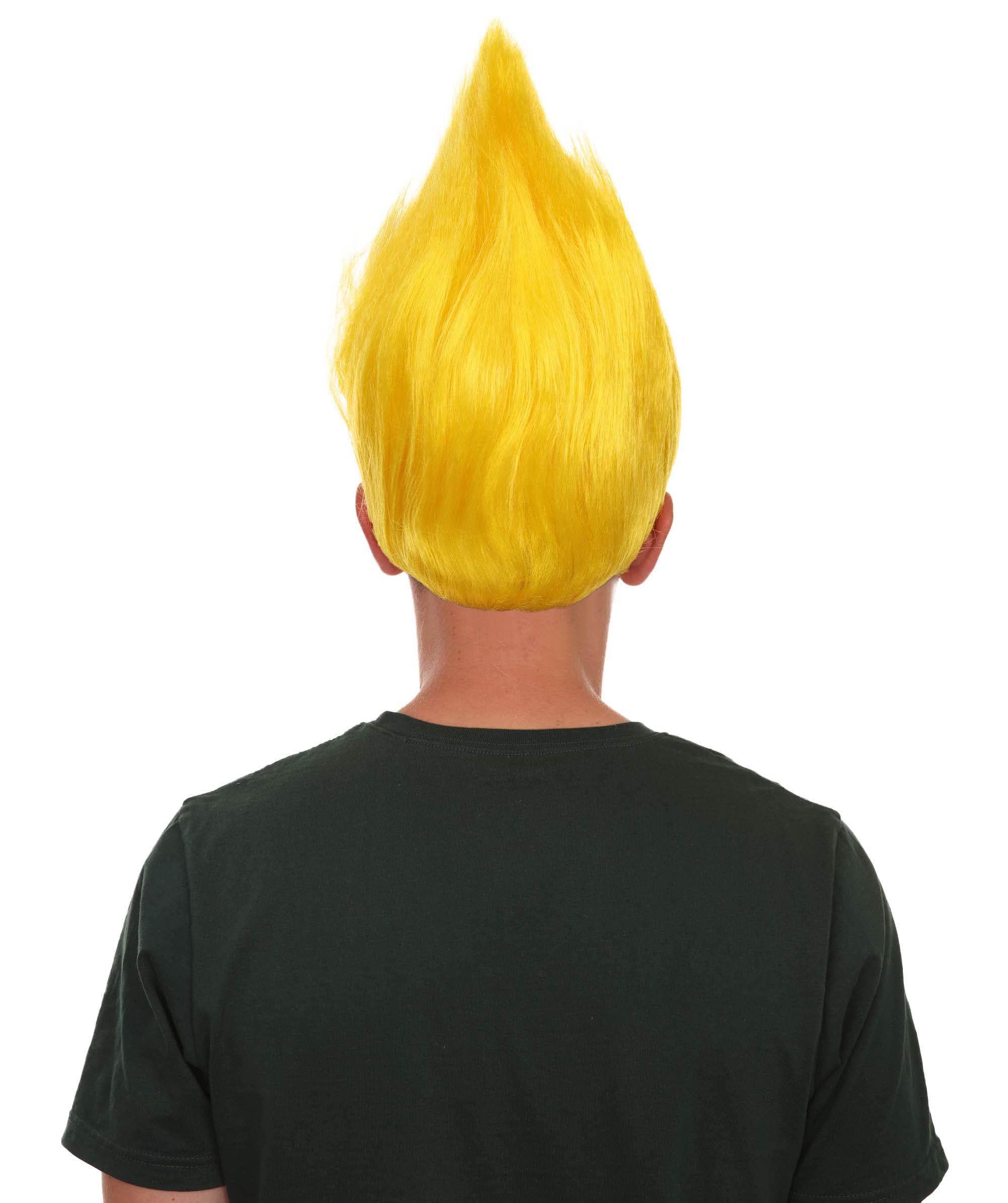 HPO Adult Yellow Troll Wigs Collections, Neon Yellow - Image 3