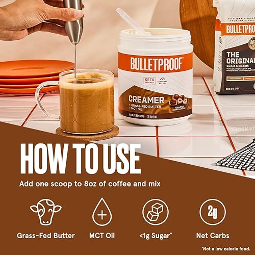 Miniatura 5 de Bulletproof Crema de avellanas 148 onzas crema de café keto con aceite MCT y mantequilla alimentada con pasto