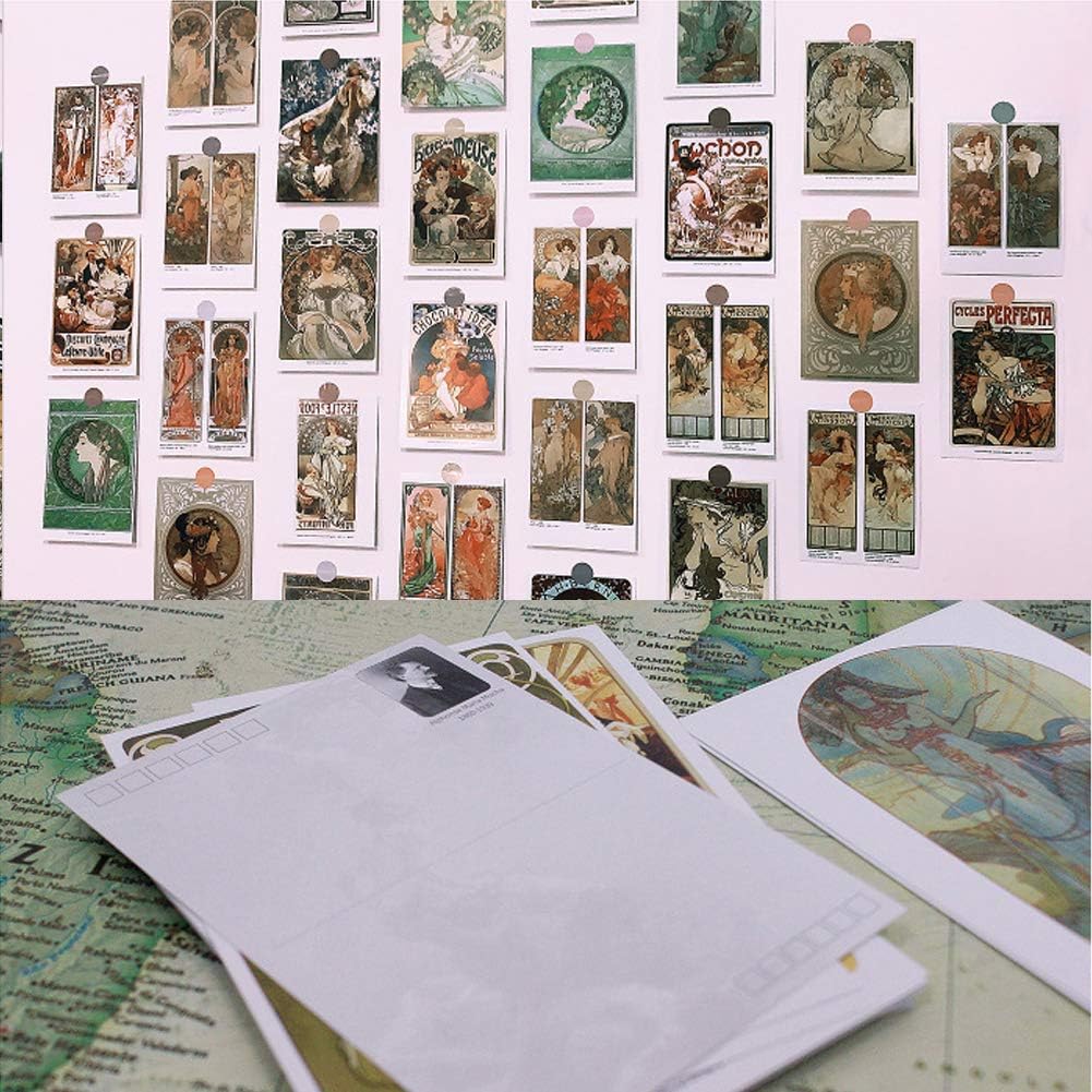 Beautiful Art Postcards set of 30 Post card of Alphonse Mucha variety pack Famous Painting Scenery,4 x 6 Inches - Image 7