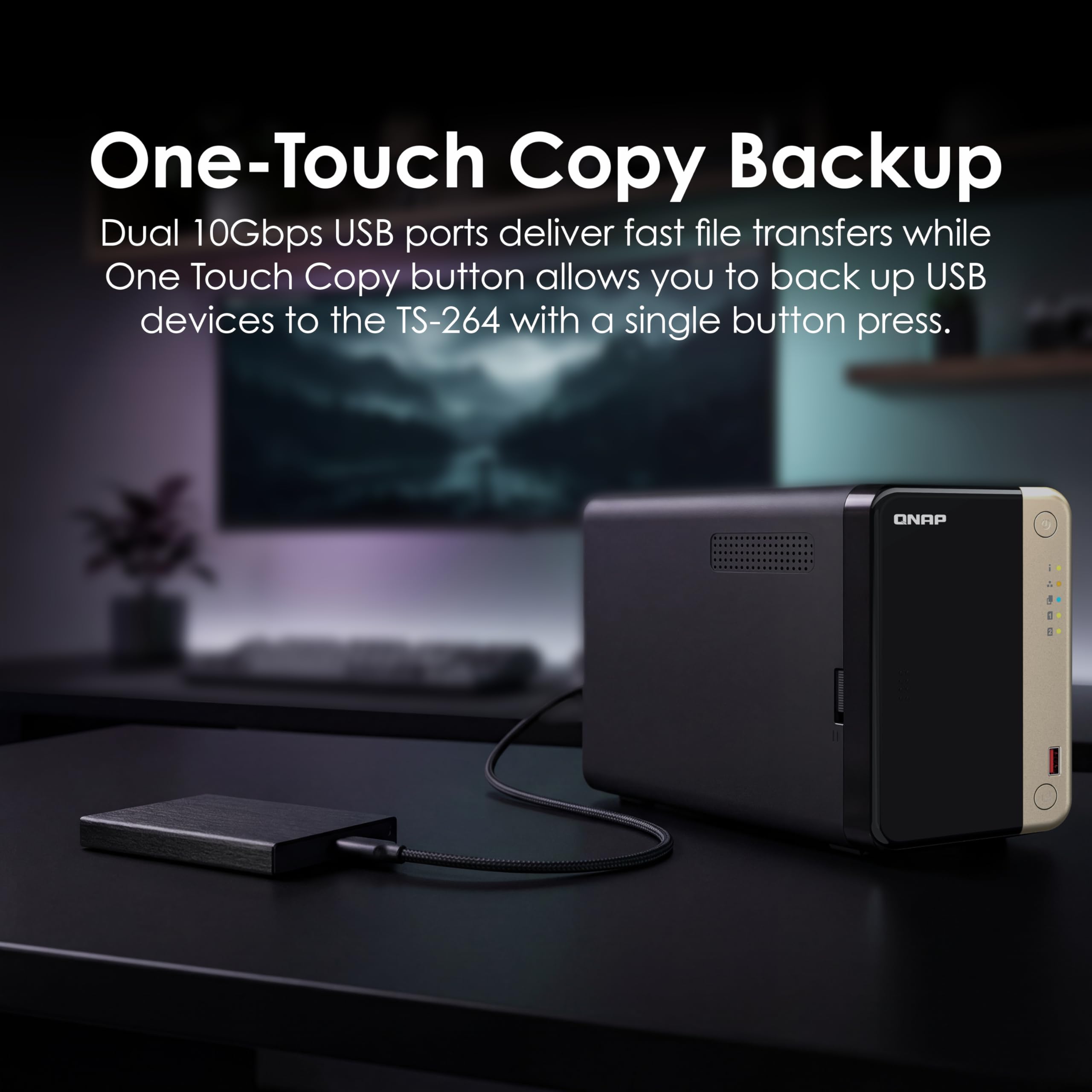 Amazon.co.jp: QNAP TS-264-8G-US 2ベイ高性能デスクトップNAS。Intel