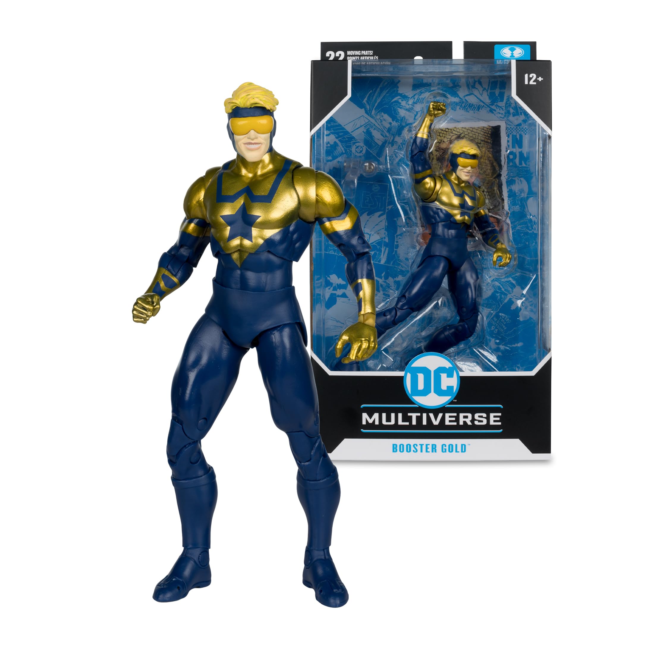 McFarlane Toys DC Multiverse - Future's End - Booster Gold de 7 Pulgadas - Figura de acción Coleccionable con Accesorios y Tarjeta de Arte