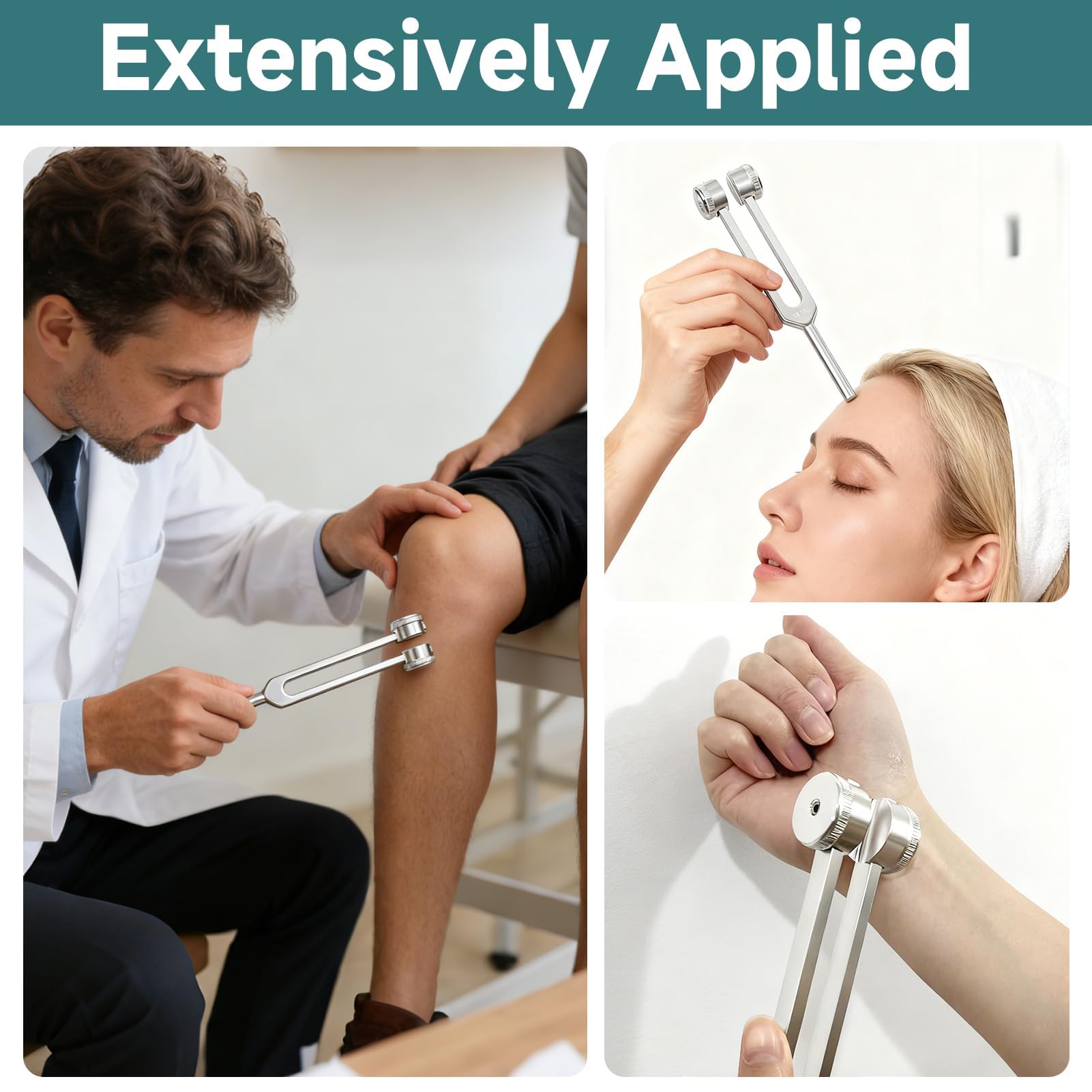 Diapasón terapéutico, Diapason 136,1 Hz Aluminio, Cuidado por Vibración Diapason, Diapason ofrece una respuesta frecuencia, martillo de silicona, herramienta de reparación, paño de limpieza, bolsa de