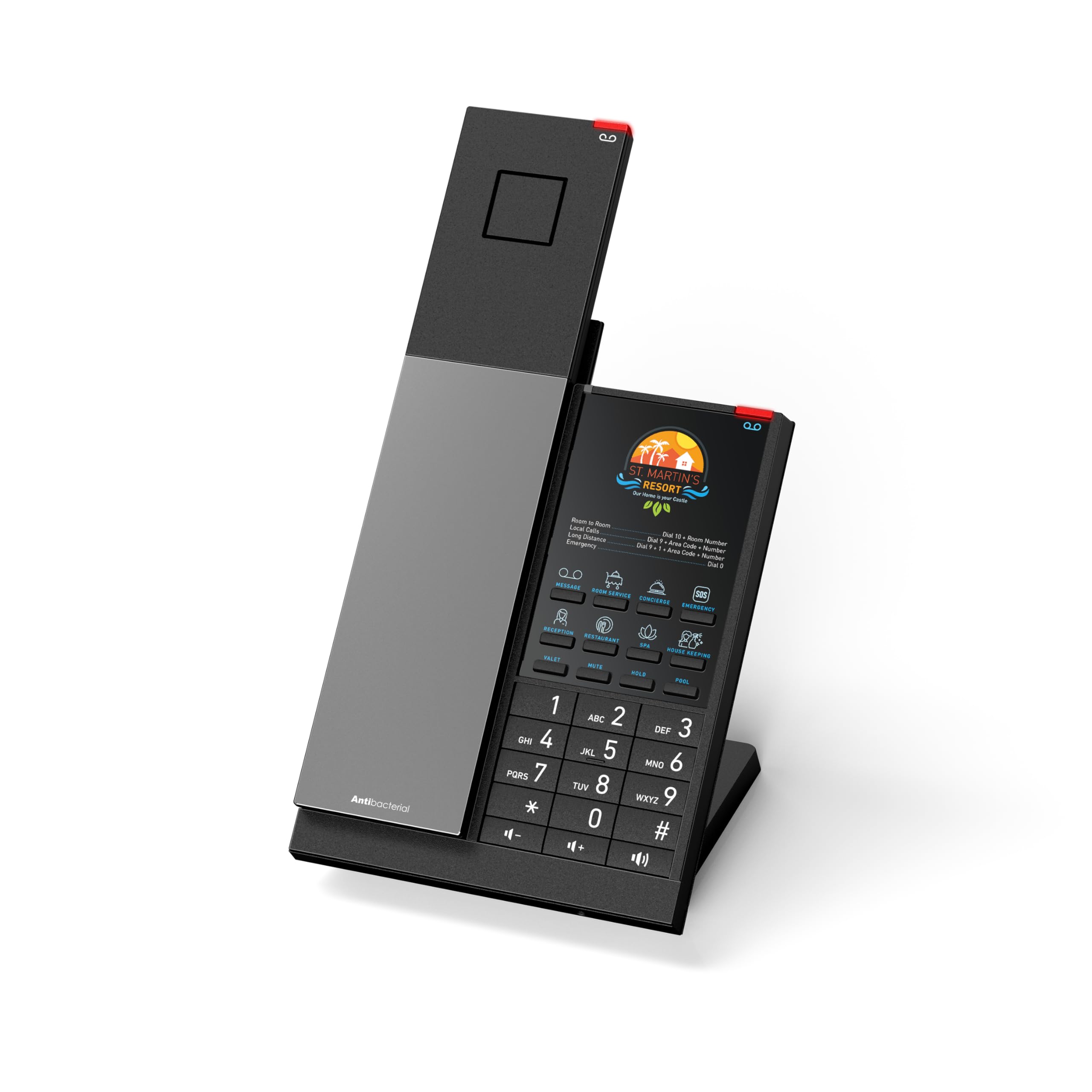 Snom HD351W DECT/WiFi - Telefono cordless con custodia antibatterica, visualizzazione di chiamata ottica, 5 dispositivi manuali, vivavoce, muto, server in Germania