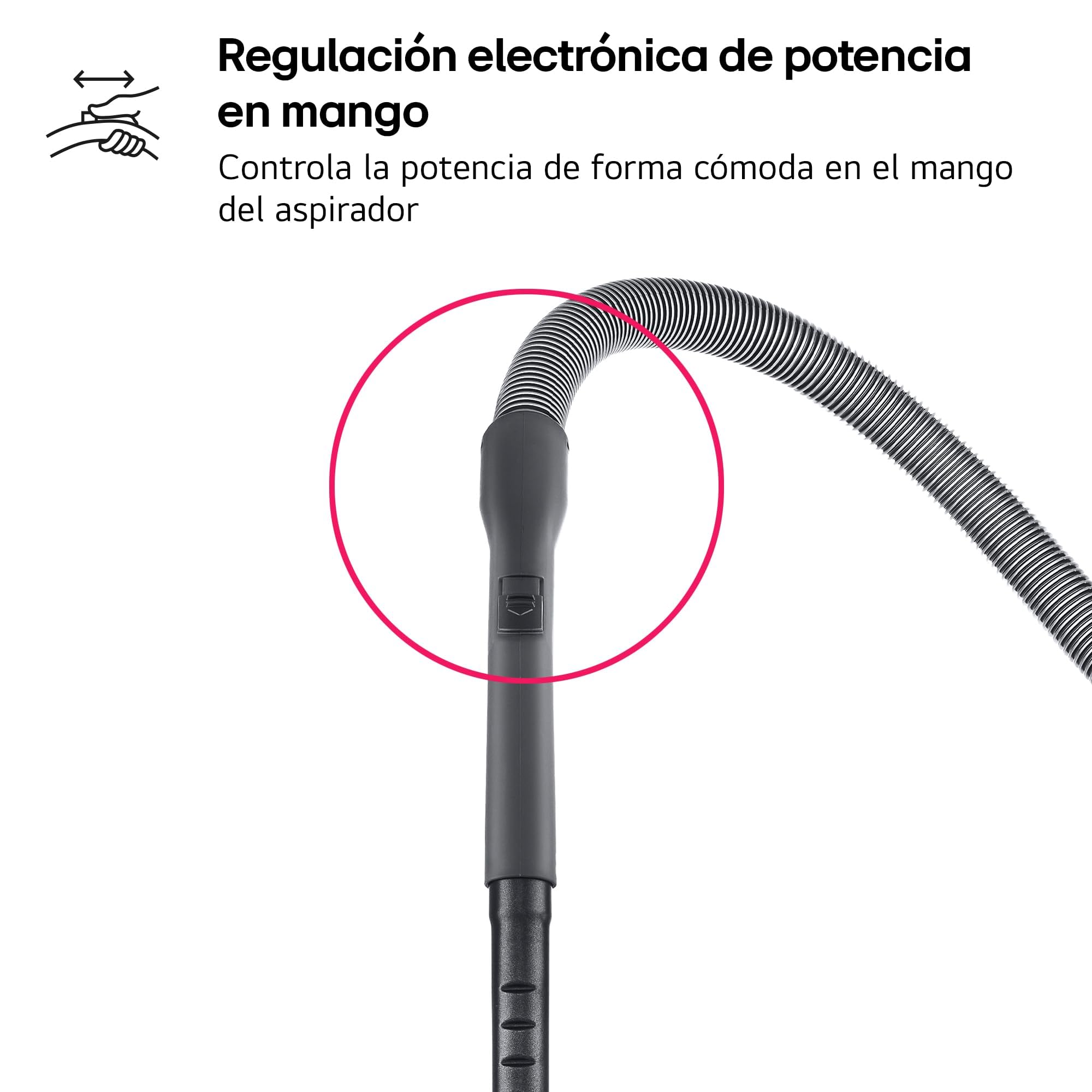 LG VC5506NHTCR Aspirapolvere senza sacchetto 650 W, Sistema Ciclonico Elipse, Aspirapolvere Tubo Telescopico, Regolazione Potenza, Serbatoio 1,1 L, Speciale Animali domestici + Tappeti-Pavimenti,