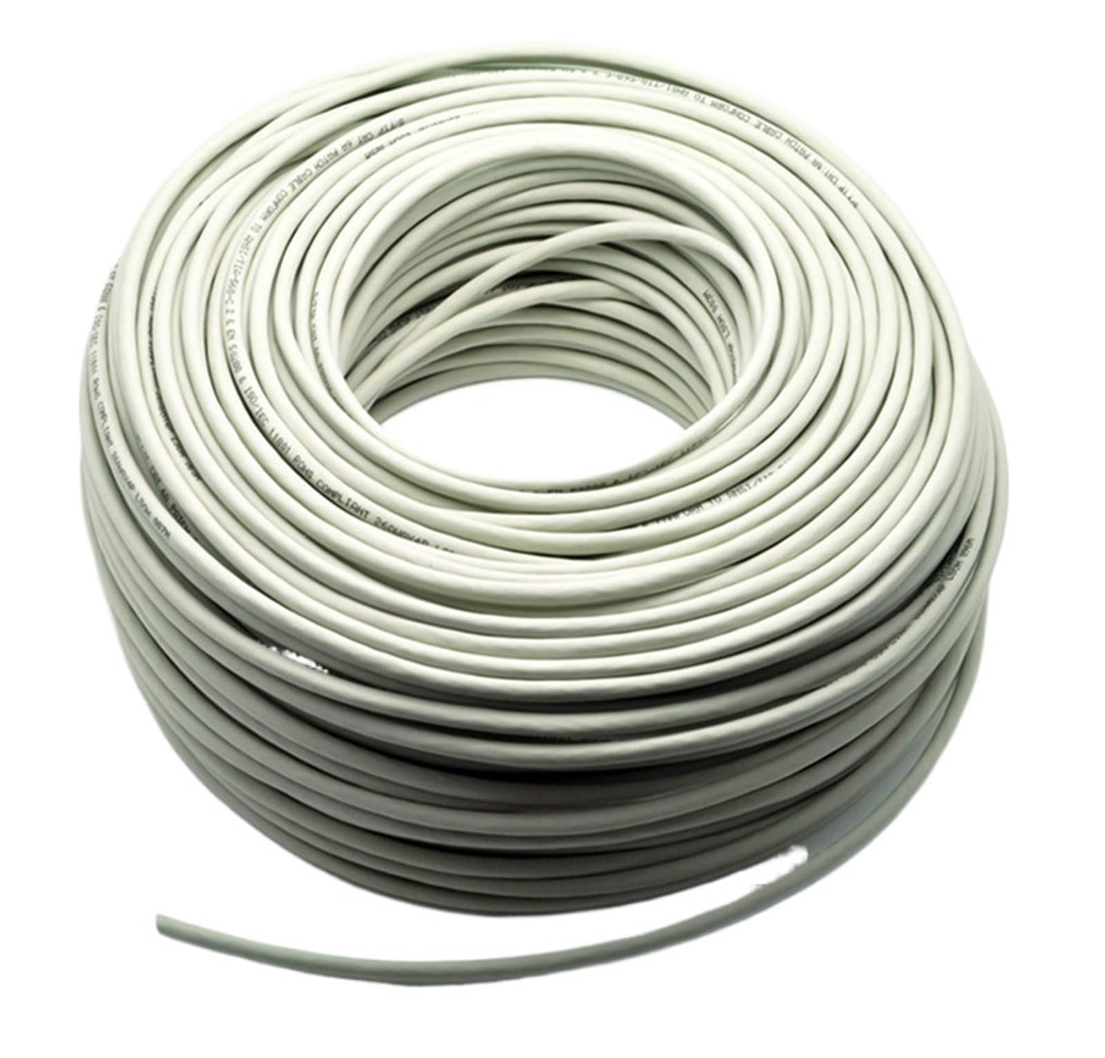 Cavo Ethernet Cat 6a Grigio Cavo di Rete S/FTP Installazione Doppio Schermo Rame Massiccio 26AWG 7x0,16mm LSZH OD 6mm 30M 50M (Size : 50M)