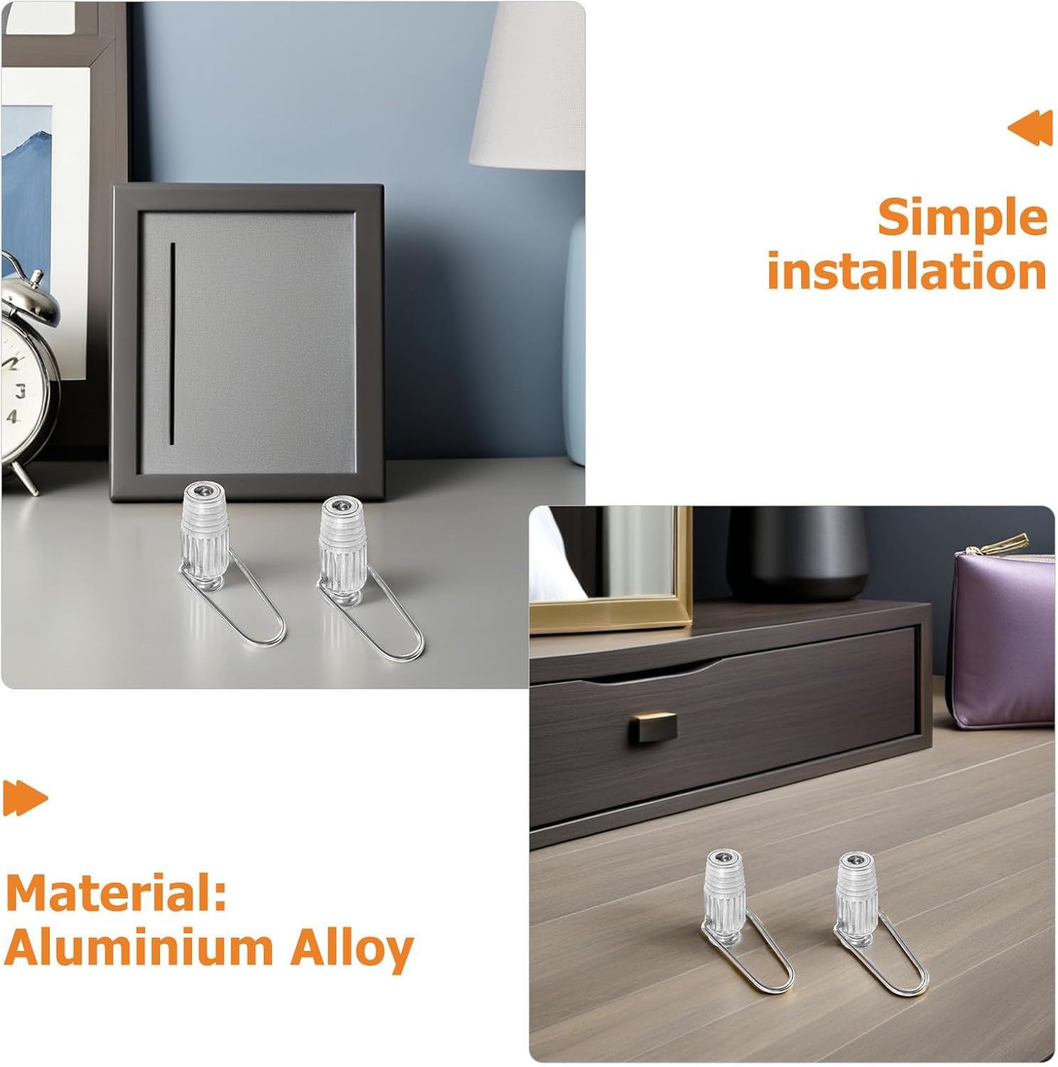 Generic 6pcs Clothesline Rope Tightener Metal Clothesline Pulley Heavy Duty Aluminum Clothes Line Tensioners for Pulleys and Fixed Clothes Household Supplies