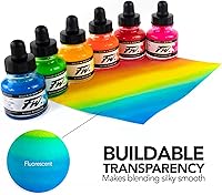 Vista 4 de Daler Rowney FW - Juego de tinta acrílica NEON (6 x 29.5 ml)