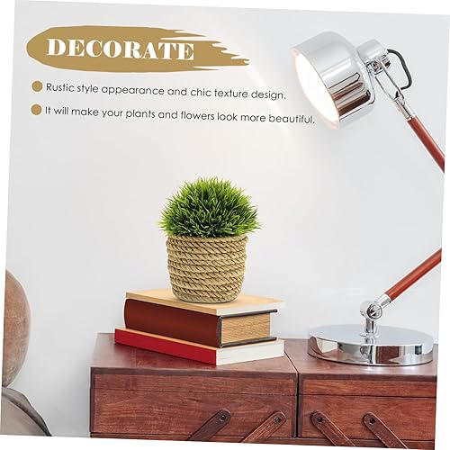 Miniatura 2 de Happyyami 2pcs Cement Flower Pot Small Indoor Plant Pots Plant Stands Indoor Planter for Indoor Plants Small Container Ceramic Plant Pots Indoor