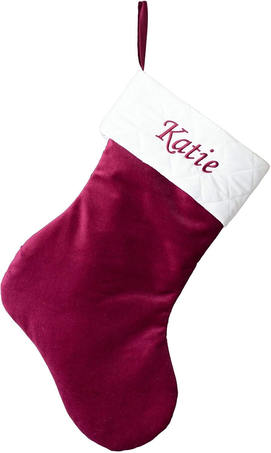 Personalized Velvet Christmas Stockings (Burgundy Velvet)