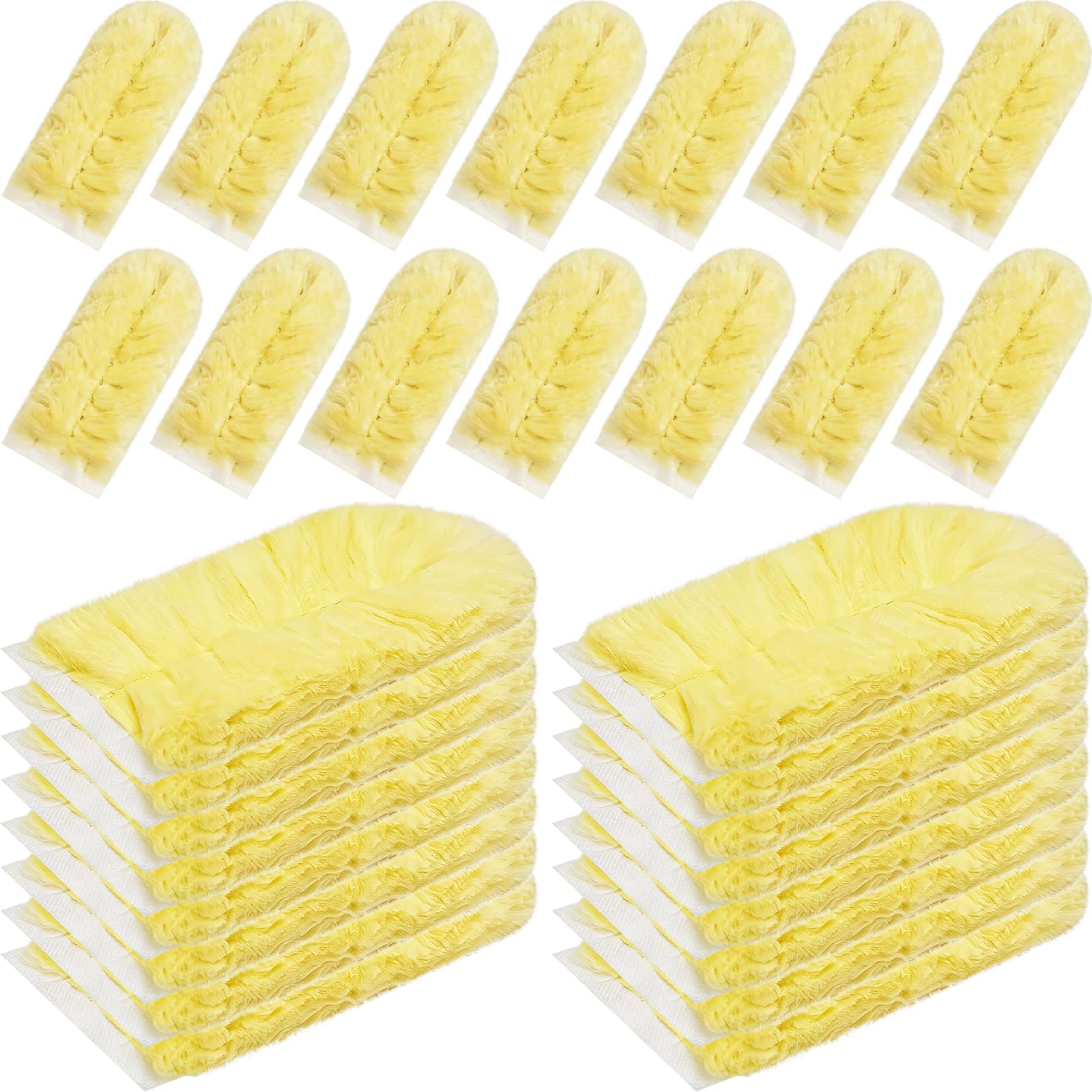 Newthinking Yellow Flash Dust Magnet Refills, 50 Disposable Fluffy Electrostatic Dusters Refills For Home Cleaning (Duster Refills Set Without Handle)