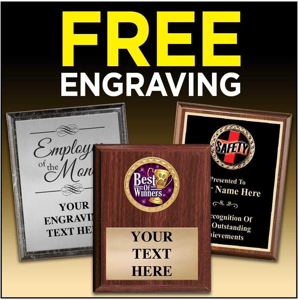 Corporate Employee Recognition Plaques - 6 x 8 Gold Etched Recognition Trophy Plaque Awards Prime - Image 3