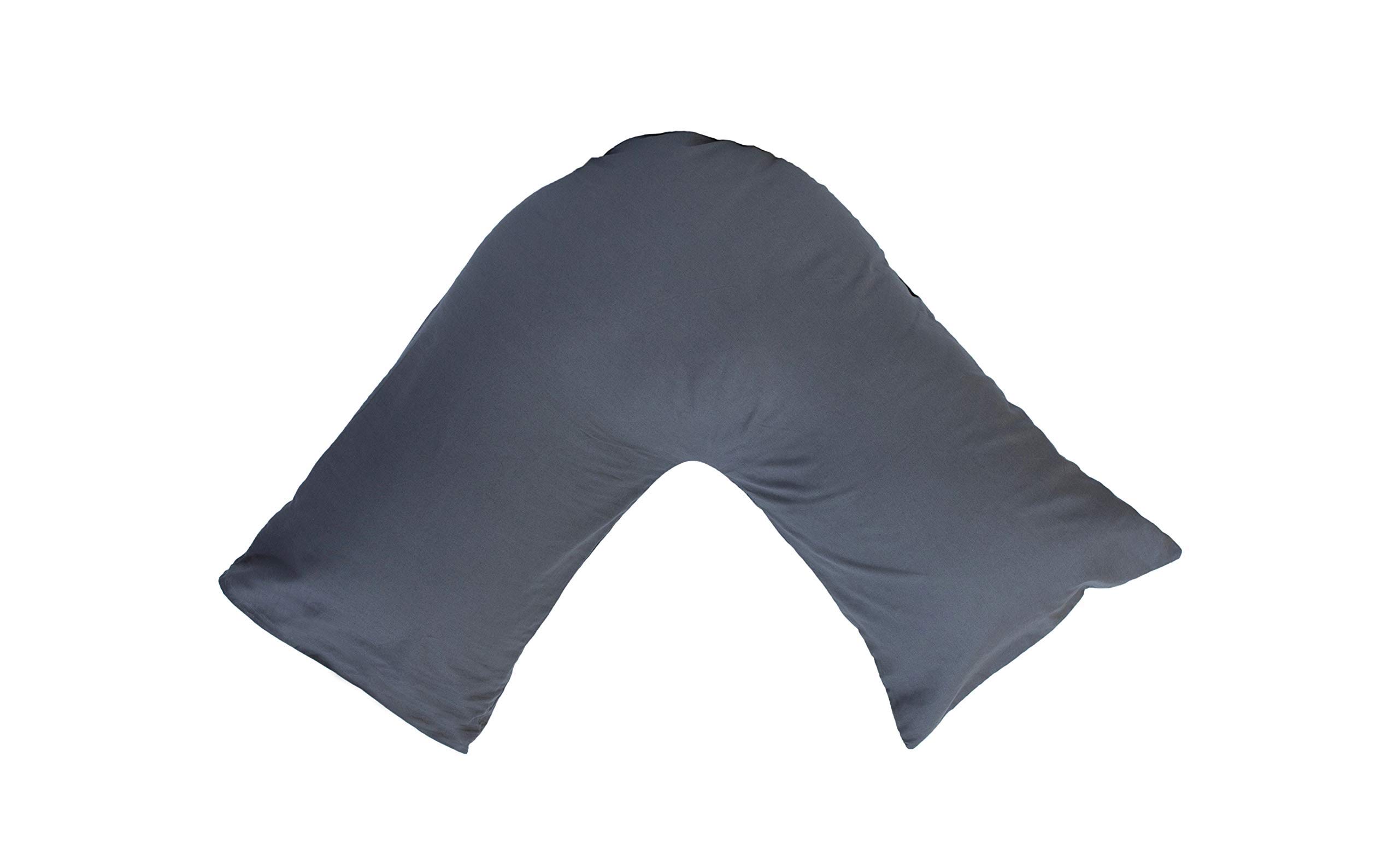 AR V shaped pillowcase cover Polycotton Back & Neck Support Orthopaedic Pregnancy/Nursing V Pillowcase cover only (Charcoal)