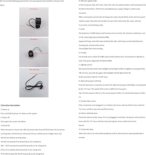 Miniatura 7 de Yosoo Placa de circuito PCB circular para patineta eléctrica, repuesto para tablero de instrumentos de scooter eléctrico, placa de circuito