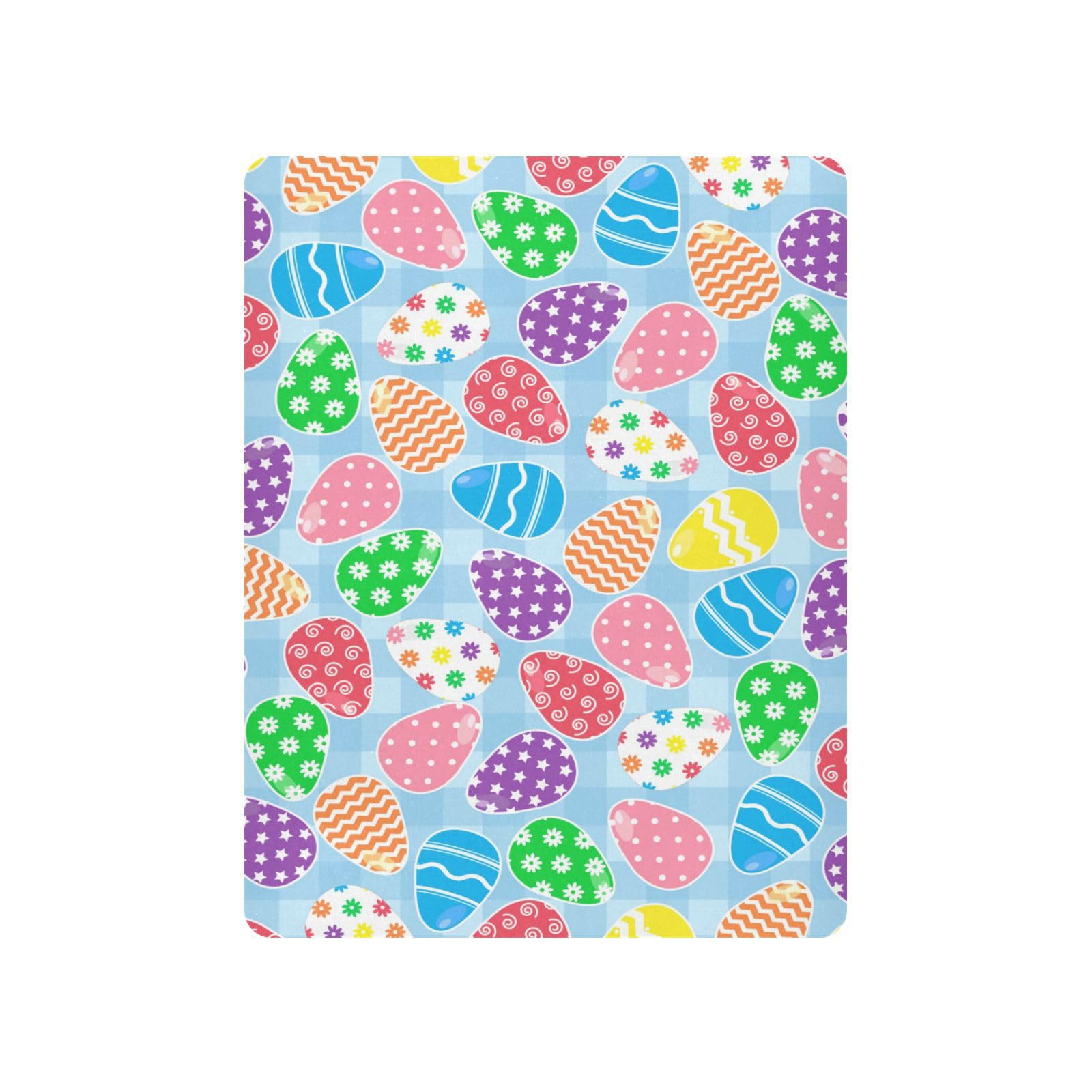 Moudou Easter Eggs Playard Sheet for Boy Girls, Soft Breathable Fitted Toddler Sheet for Standard Playard Bed Mattress, 39 x 27 x 5 Inch