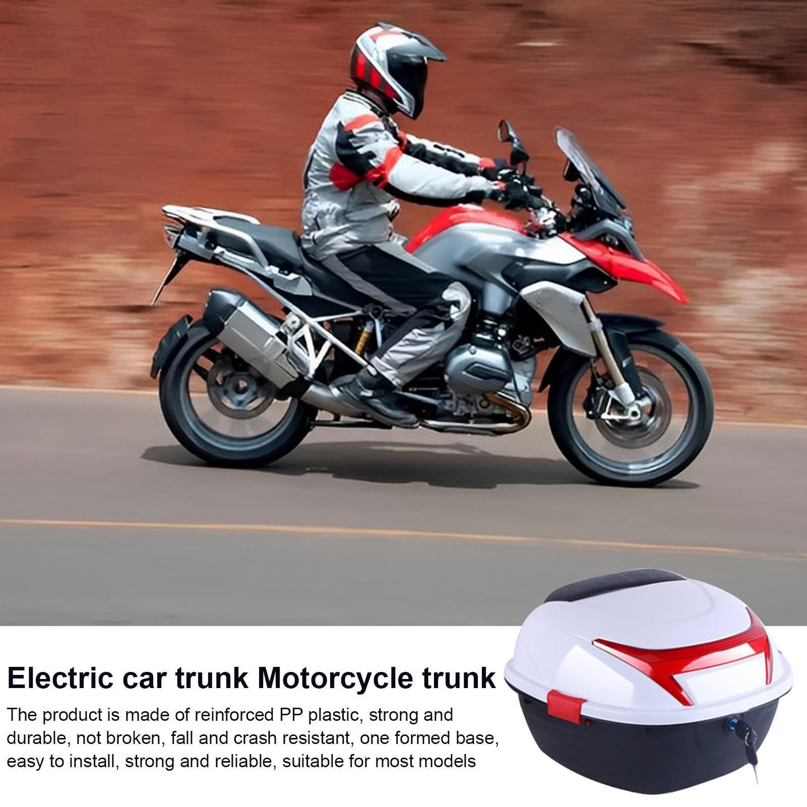 Pudełko na bagaż motocyklowy, skrzynia ogonowa motocykla Zagęszczona